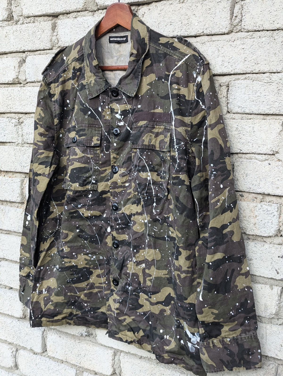 semanticdesign Semantic Design Long Sleeve Military Printed Shirt Size US L / EU 52-54 / 3 - 2 Thumbnail