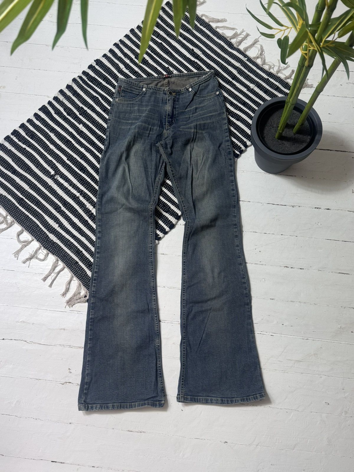 Vintage VINTAGE WASHED DENIM STYLE 2000s OPIUM PANTS Size 27" / US 4 / IT 40 - 2 Thumbnail