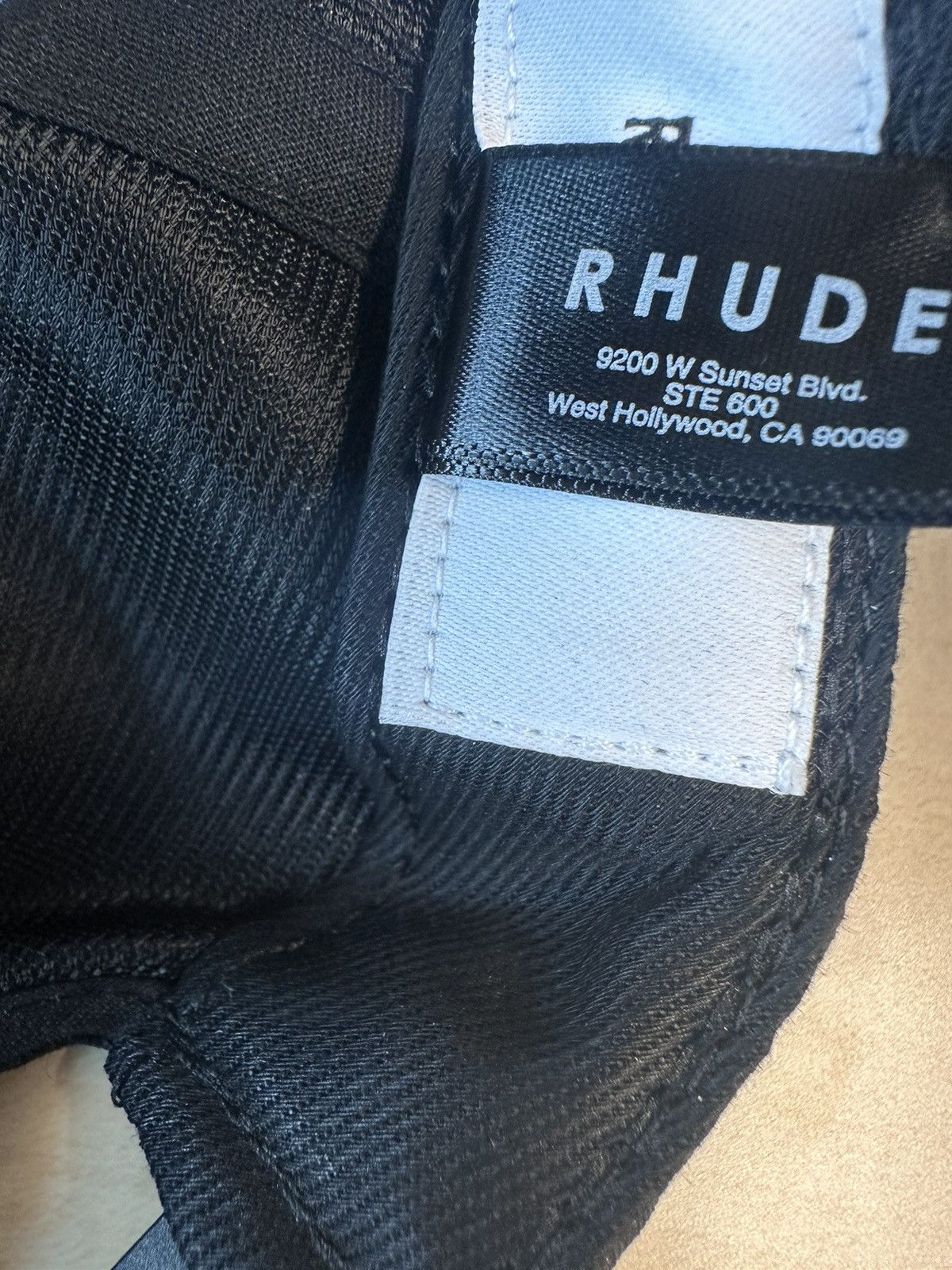 Rhude RHUDE SATIN LOGO SNAPBACK HAT BLACK | Grailed