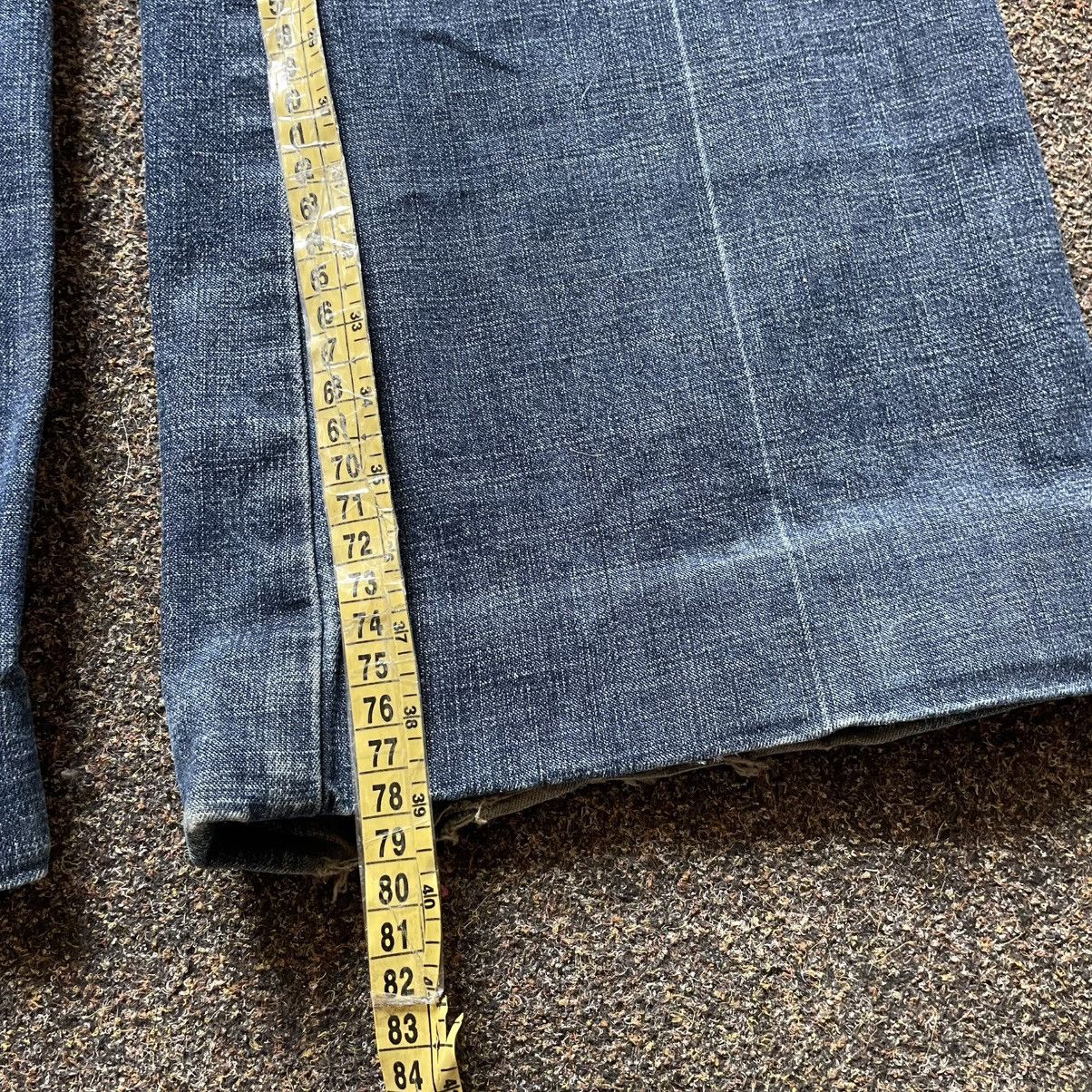Vintage Vintage Y2K Baggy Flared Jeans Distressed Thrashed Grunge 33 Size 33" - 6 Thumbnail