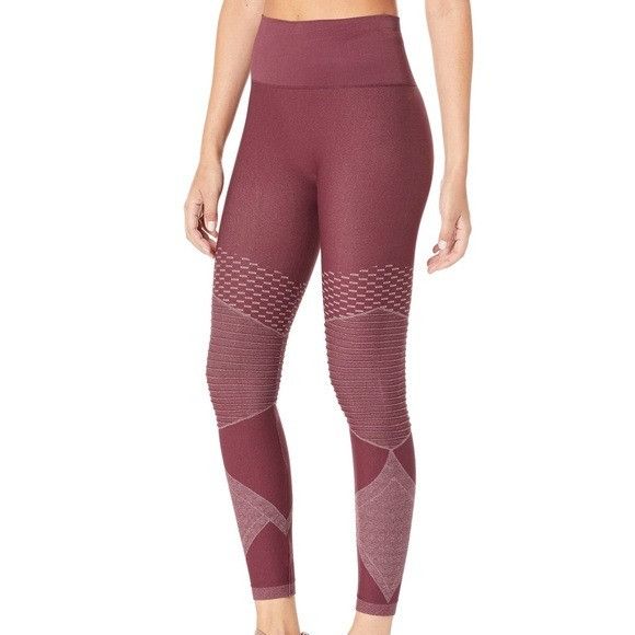 Spanx NWT SPANX Seamless Leggings Tummy Control Wine Red Women Siz Size 34" / US 12 / IT 48 - 1 Thumbnail