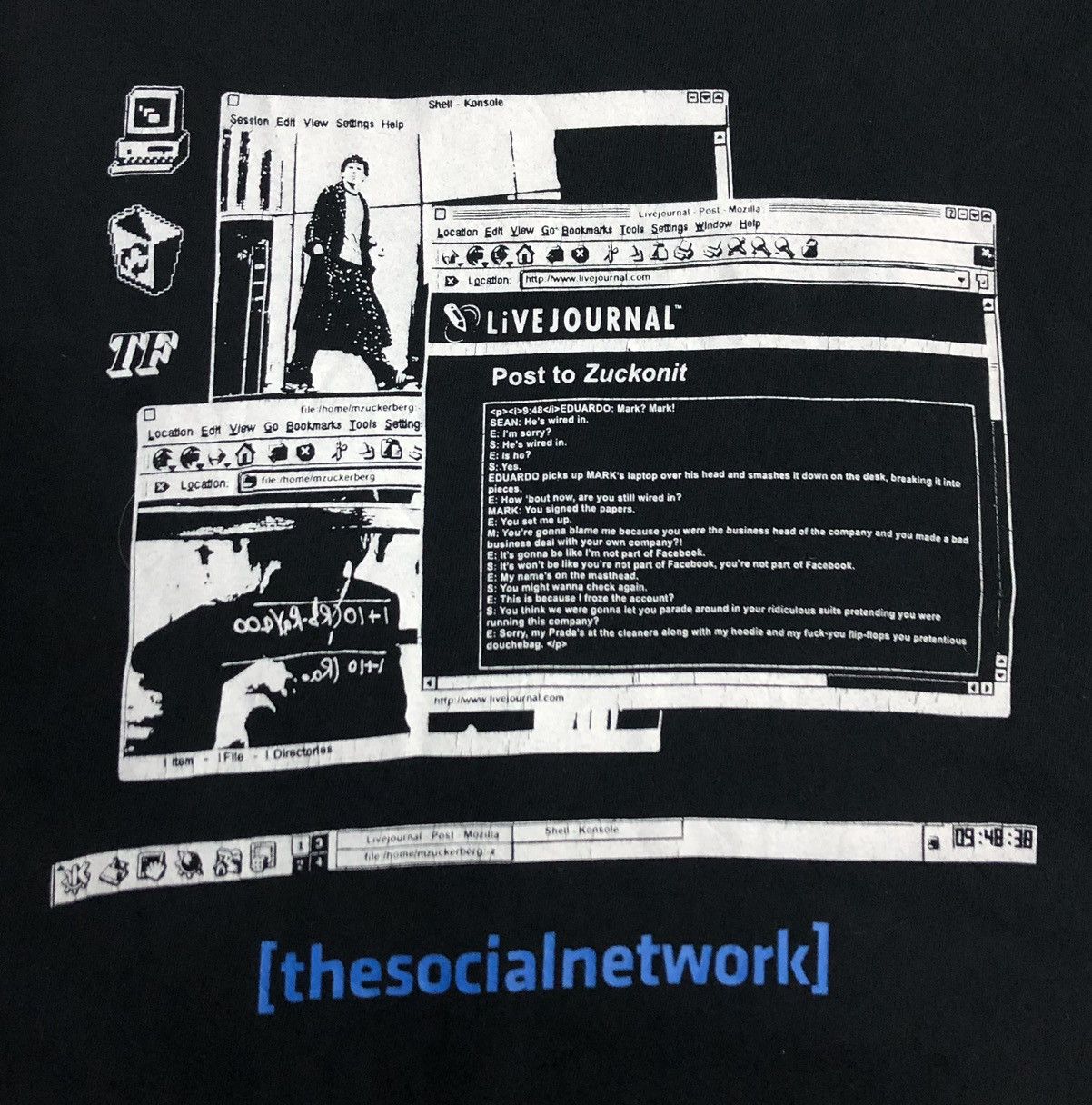 Vintage Vintage TF The Only Merch That Matters thesosialnetwork Shir Size US M / EU 48-50 / 2 - 4 Thumbnail