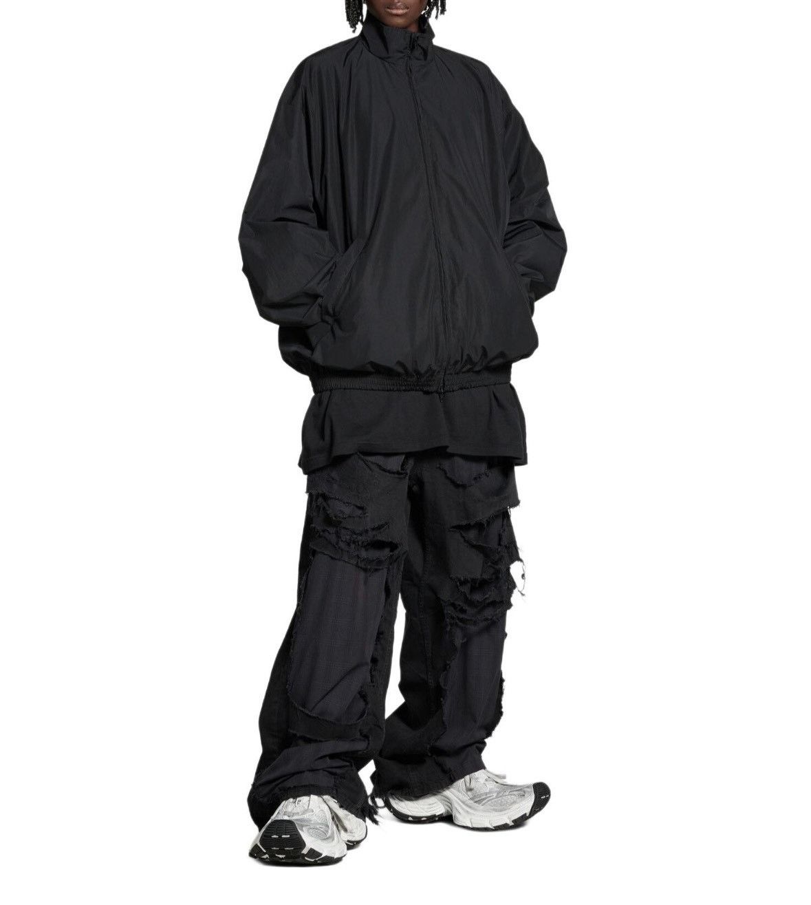 Balenciaga Balenciaga 24Fw nylon jacket with tape logo on the back jac Size US S / EU 44-46 / 1 - 7 Thumbnail
