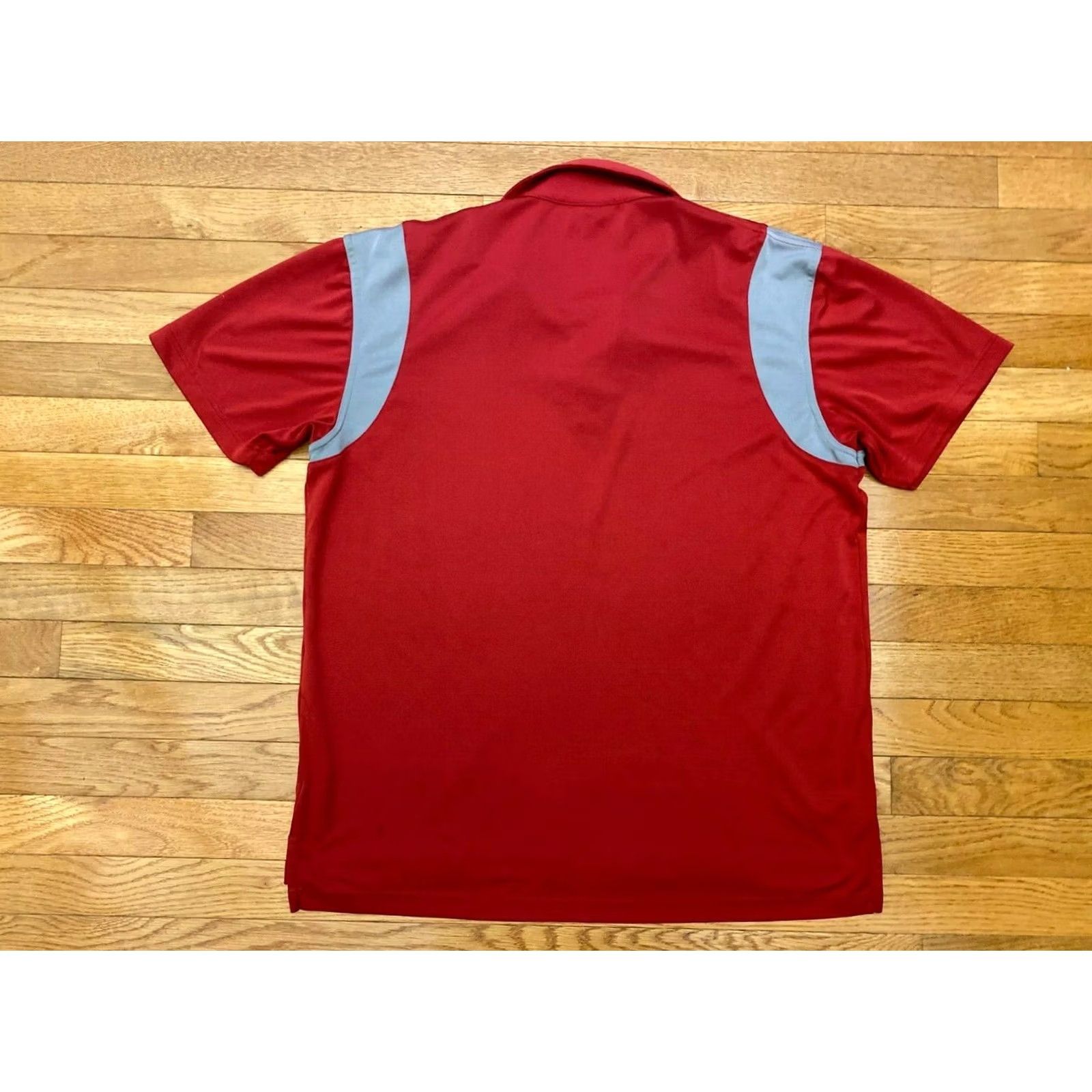 Vintage Masters Performance Shirt Men Short Sleeve Golf Polo Red Striped with Masters Logo Size L Size US L / EU 52-54 / 3 - 2 Thumbnail