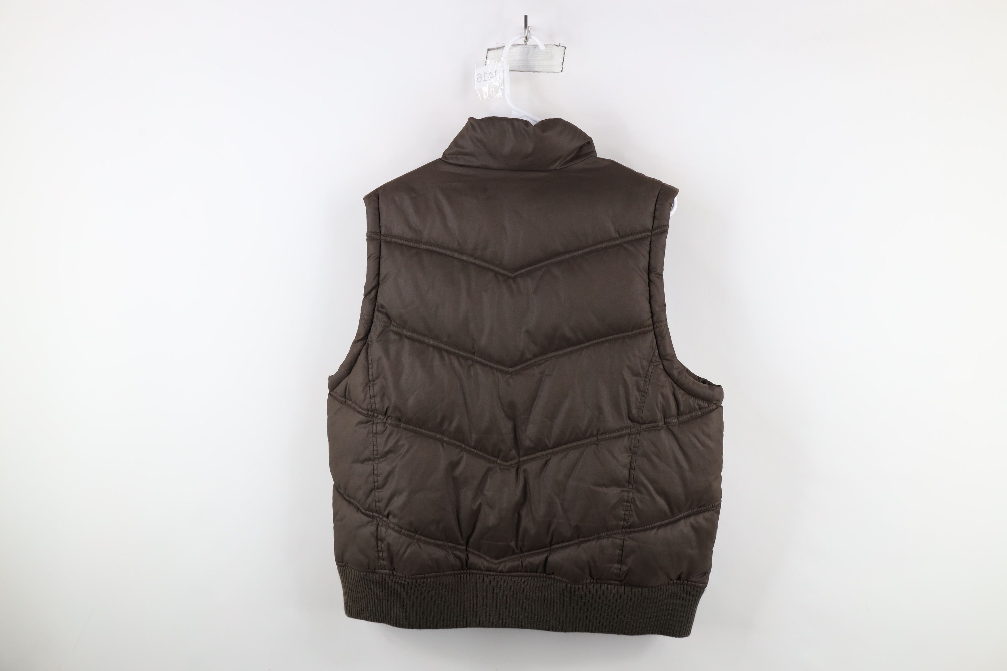 Gap × Vintage Vintage Gap Faded Blank Full Zip Puffer Vest Jacket Brown Size XL / US 12-14 / IT 48-50 - 10 Thumbnail