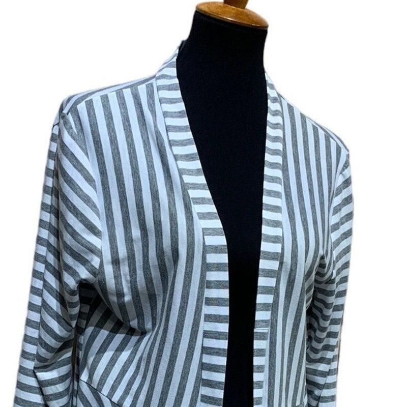 Other Arianna by Howard's Women's Striped Open Cardigan, S/M Size ONE SIZE - 2 Thumbnail