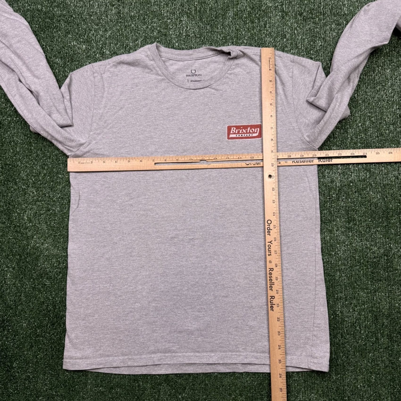 Brixton Brixton T Shirt Men's M Gray Long Sleeve Streetwear Skater Biker Size US M / EU 48-50 / 2 - 6 Thumbnail