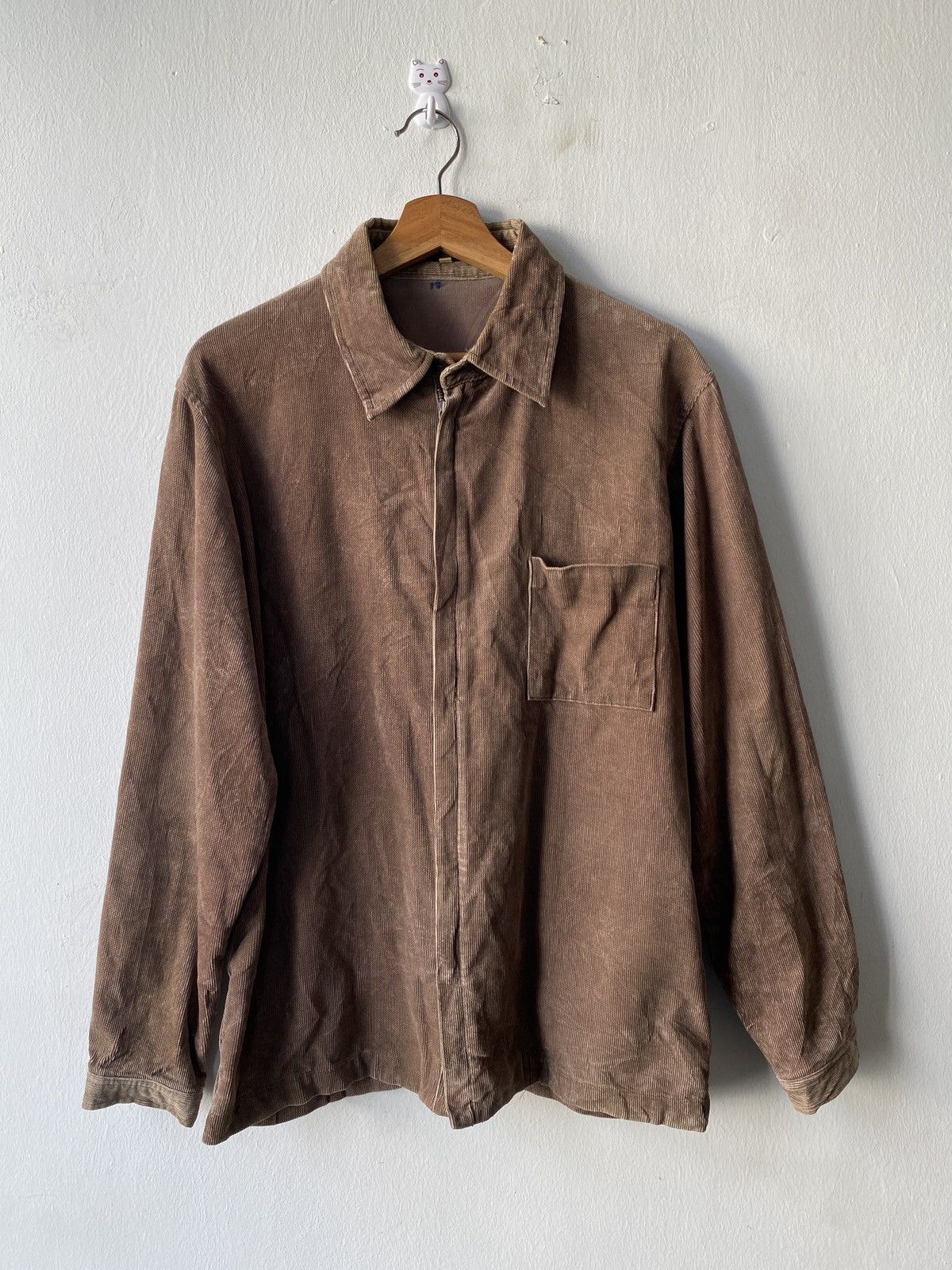Issey Miyake 1990s - Tete Homme By Issey Miyake Corduroy Zipper Shirt Size US L / EU 52-54 / 3 - 3 Thumbnail