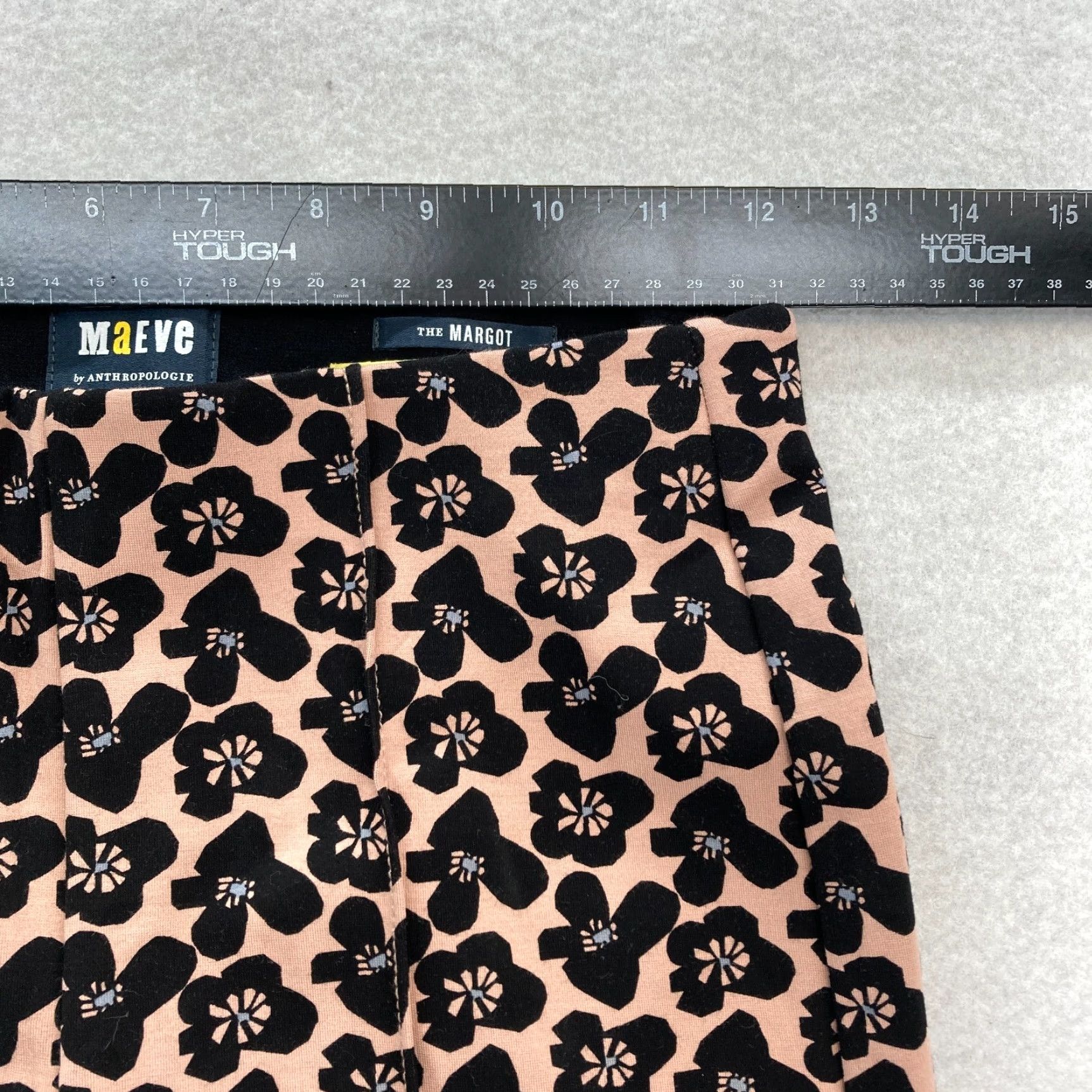 Vintage Maeve The Margot Kick Flare Crop Pants Women's XXS Pink Floral Pants Content: Floral, Bohemian, Hippie, Retro, Cropped, Elastic Waist Size 24" / US 00 / IT 34 - 7 Thumbnail