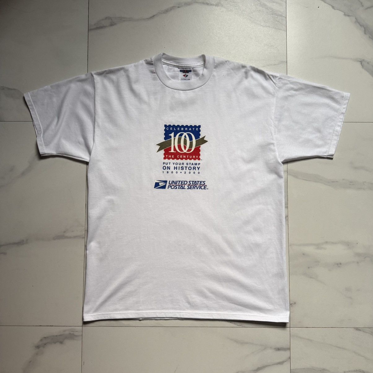 Jerzees Vintage Y2K USPS Century T-Shirt Size US XL / EU 56 / 4 - 2 Thumbnail