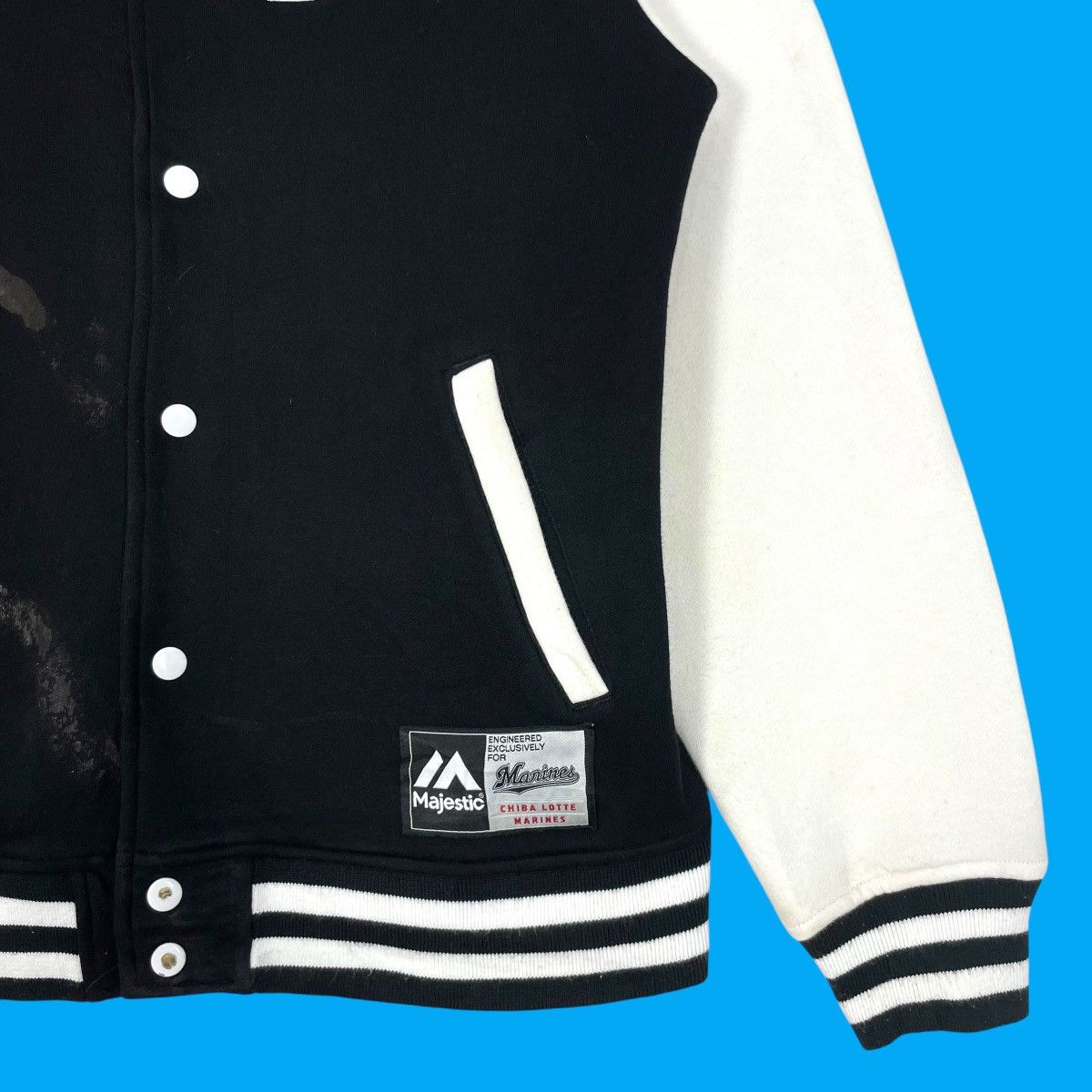 Japanese Brand Vintage Lotte Marines Big Logo University Varsity Jacket Size US S / EU 44-46 / 1 - 6 Thumbnail