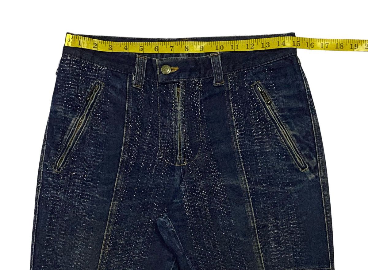 Tornado Mart Tornado Mart Flare Textile Boro Line Style Denim Pants Size US 30 / EU 46 - 4 Thumbnail