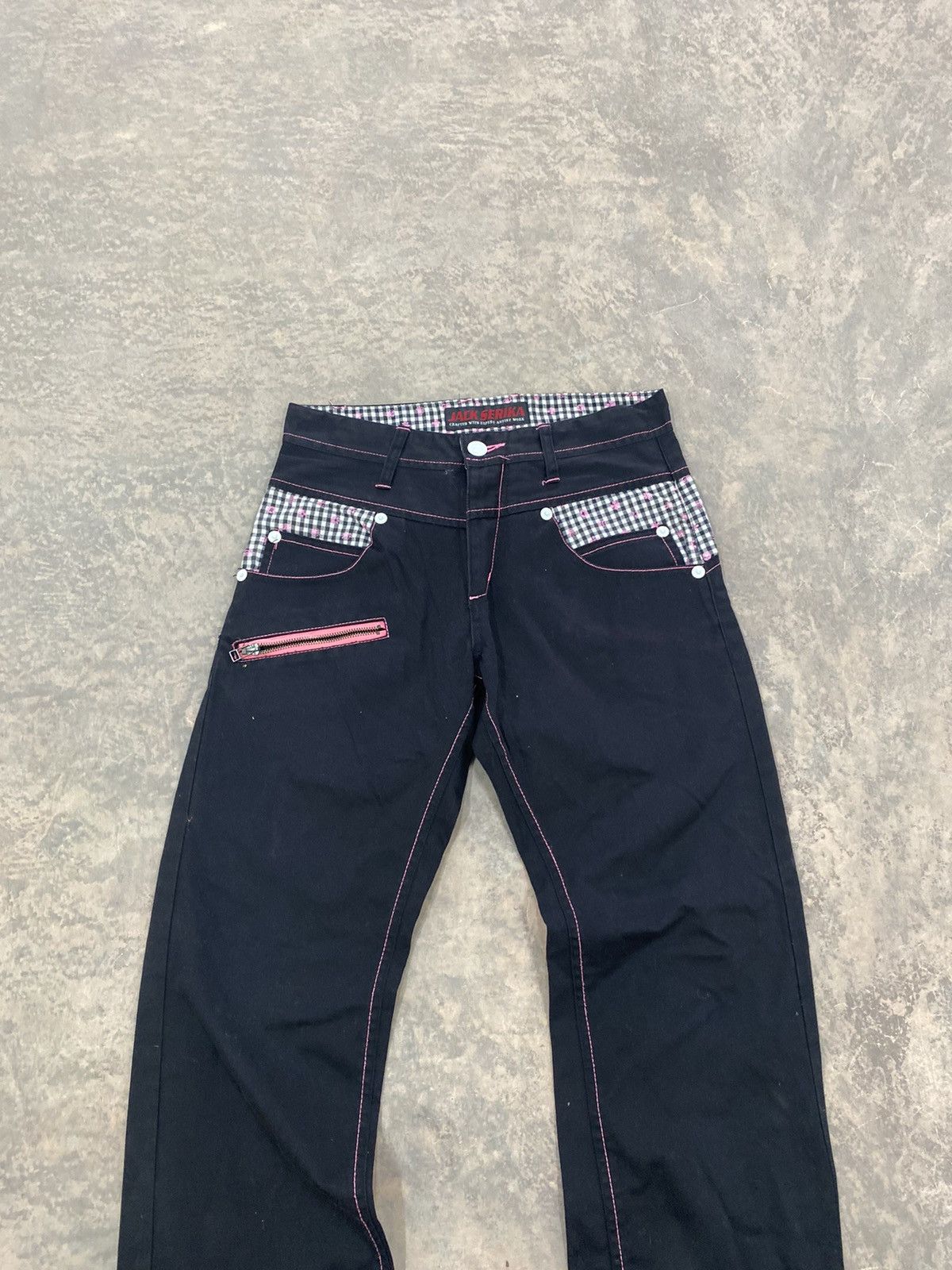Hysteric Glamour × Japanese Brand × Le Grande Bleu (L.G.B.) JACK SERIKA DOUBLE WAIST PUNK GRUNGE LGB PANTS Size US 29 - 3 Thumbnail