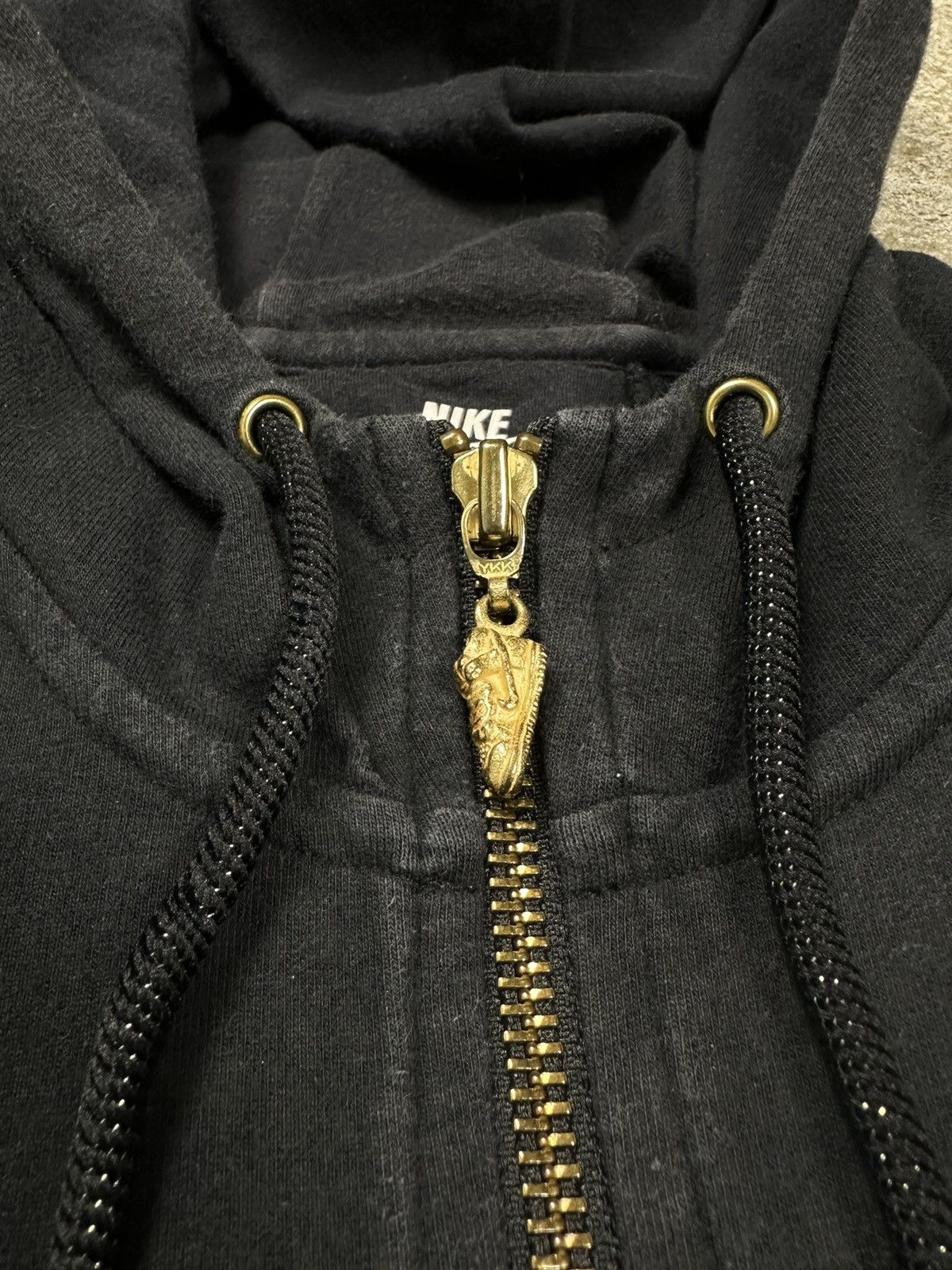 Nike × Vintage Vintage y2k Nike Black Leopard Skin Hoodie Swoosh Zip Size US S / EU 44-46 / 1 - 7 Thumbnail