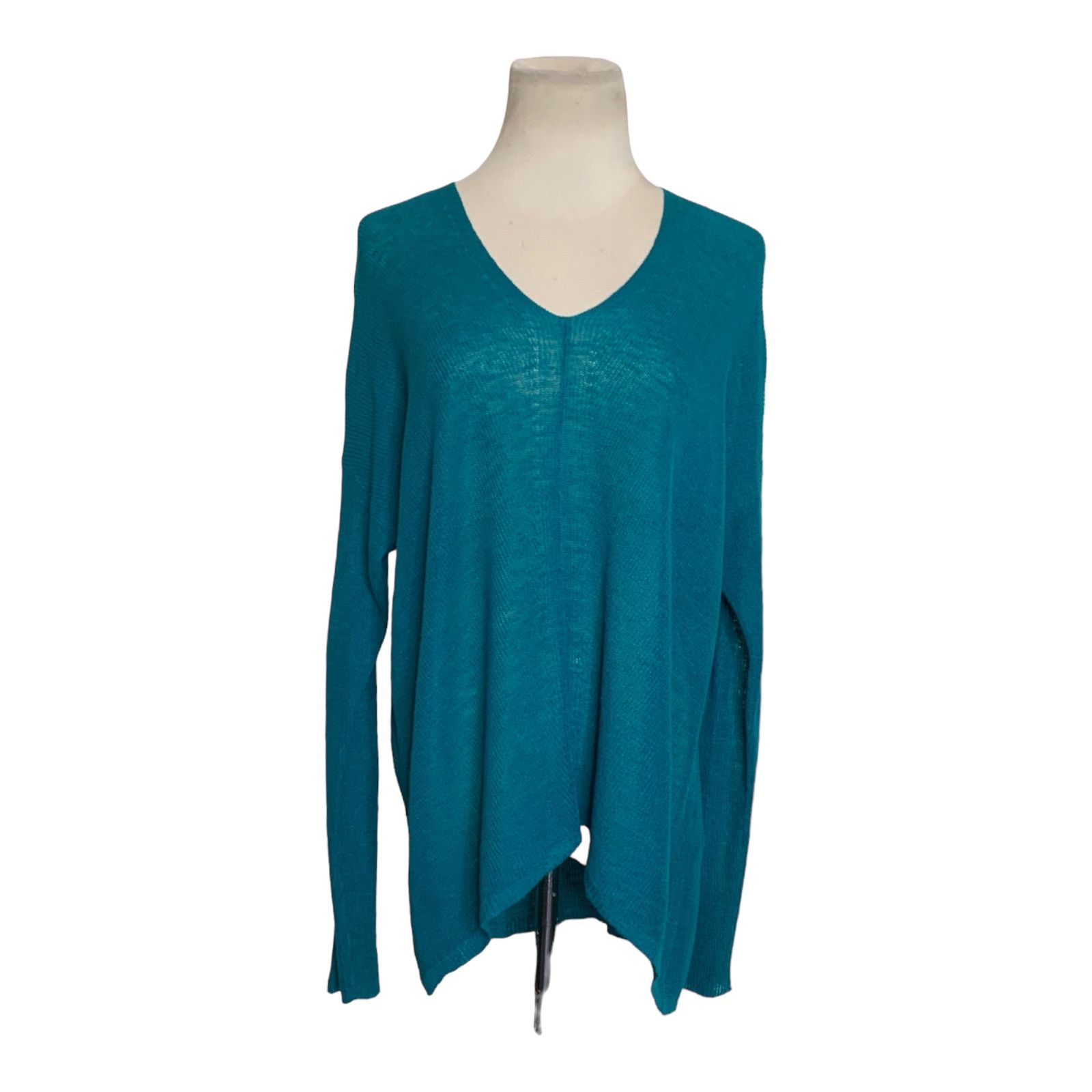 Eileen Fisher Eileen Fisher teal lightweight V neck sweater Size S Size S / US 4 / IT 40 - 5 Thumbnail