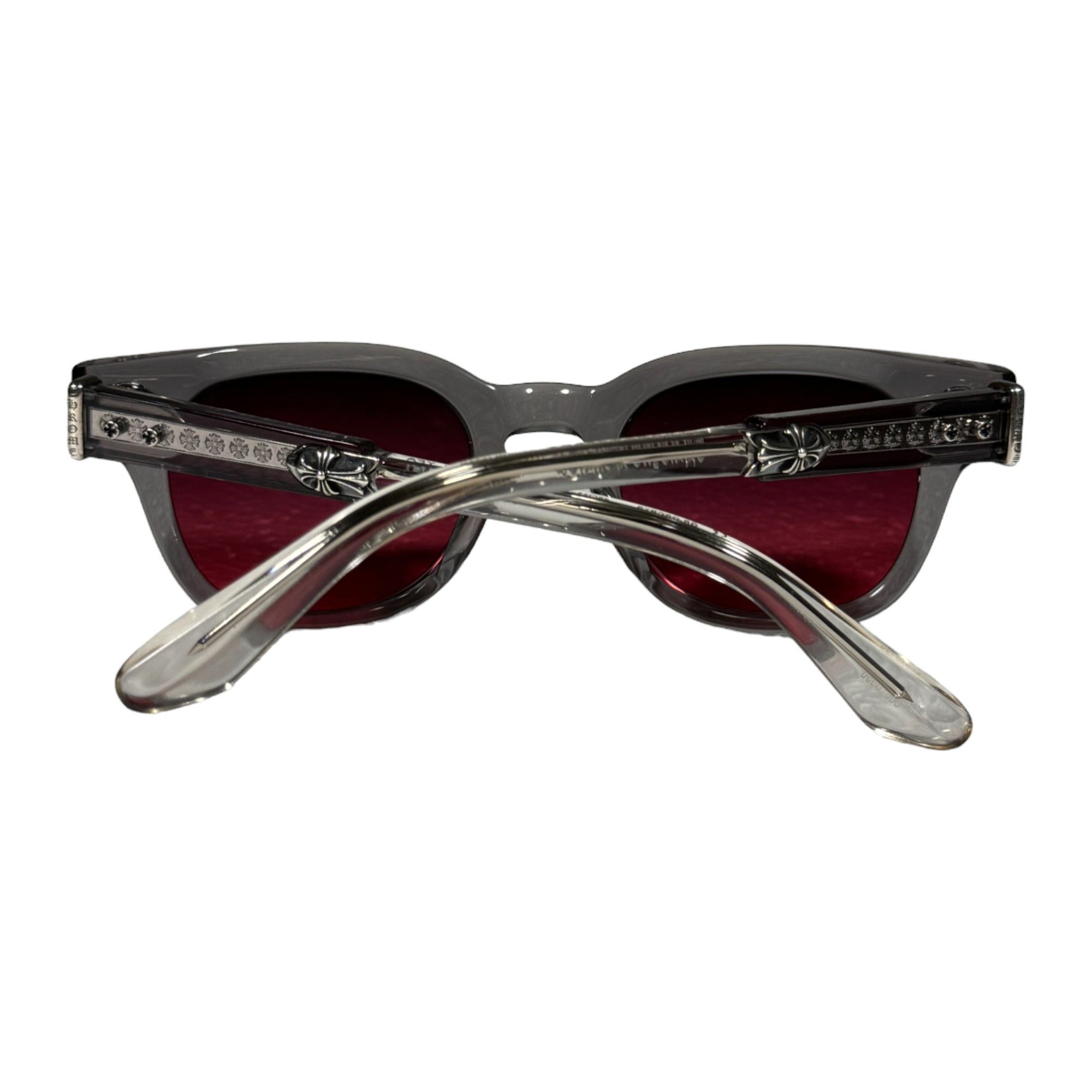 Chrome Hearts Red Lens Silver Cross Sunglasses 'Jenna Tail Yea' Graphite Size ONE SIZE - 1 Thumbnail