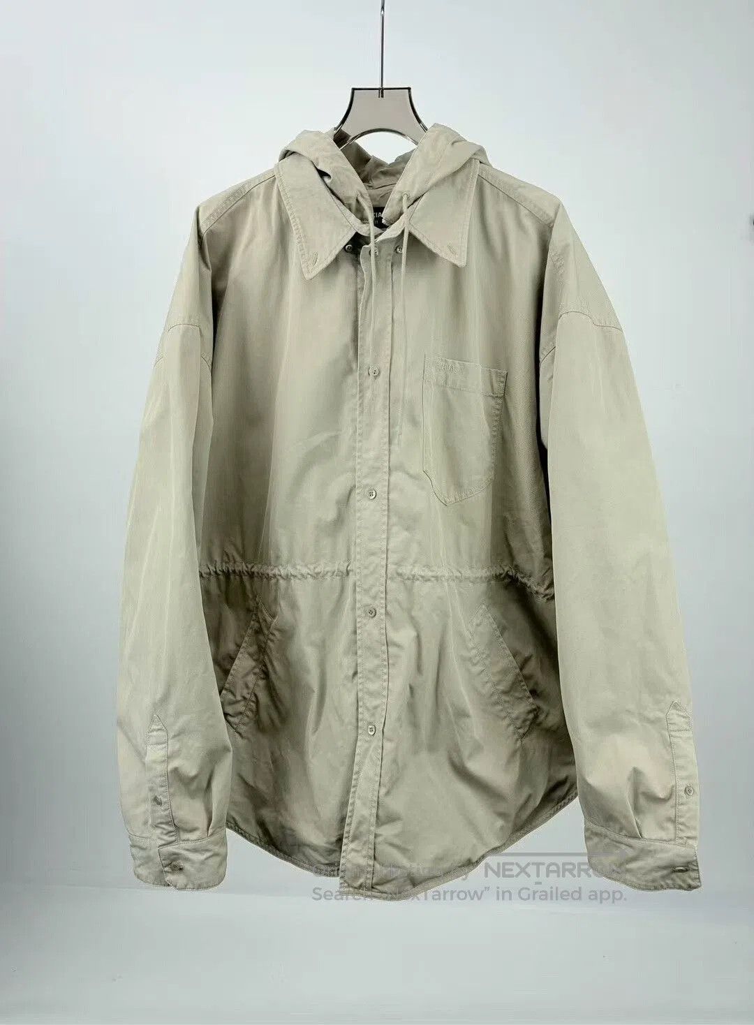Balenciaga balenciaga khaki oversized hooded coat. Size US L / EU 52-54 / 3 - 1 Thumbnail