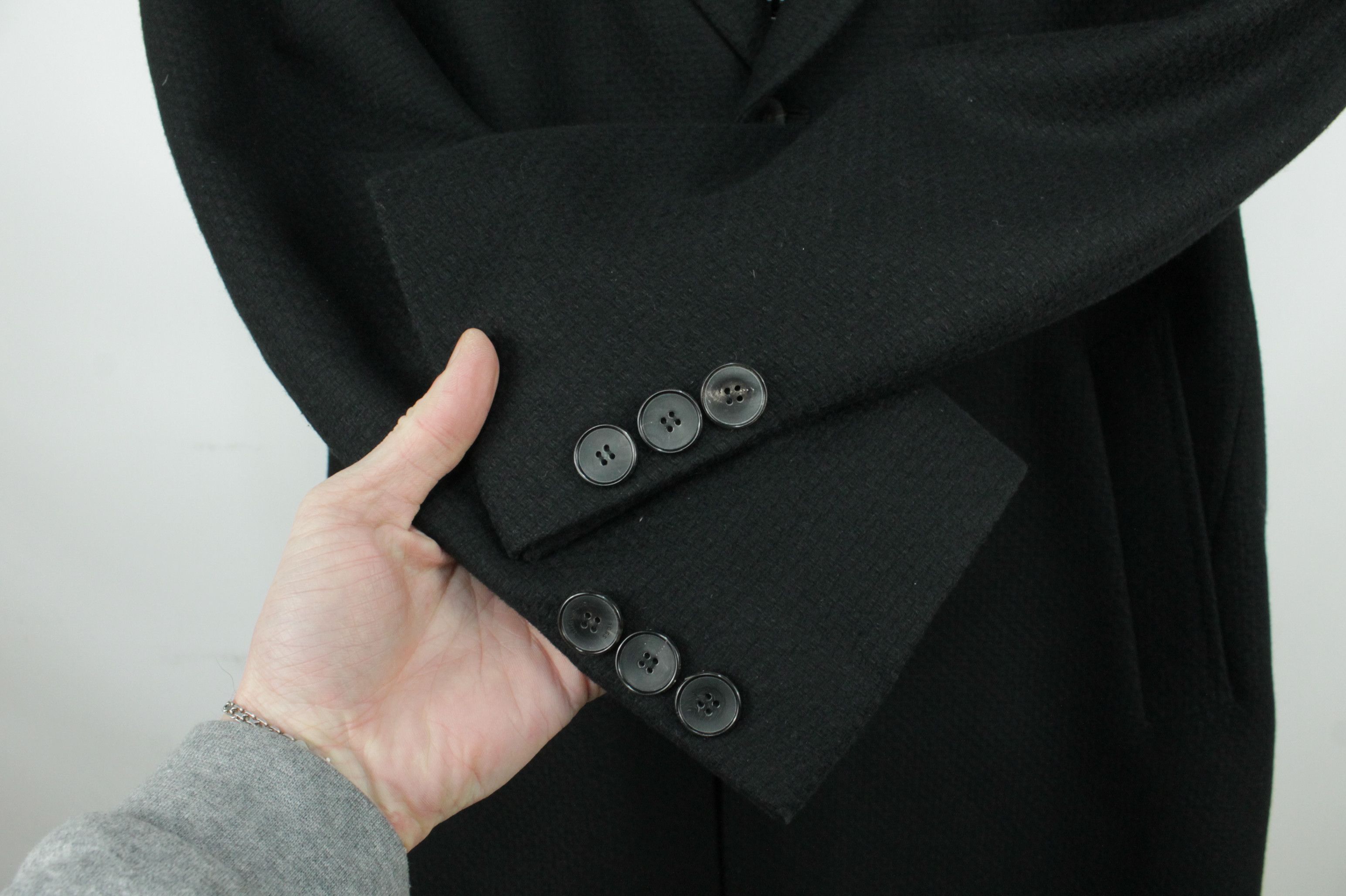 Hugo Boss Hugo Boss Nadim4 Inner Bib Slim Fit Black Wool Coat Size US L / EU 52-54 / 3 - 4 Thumbnail