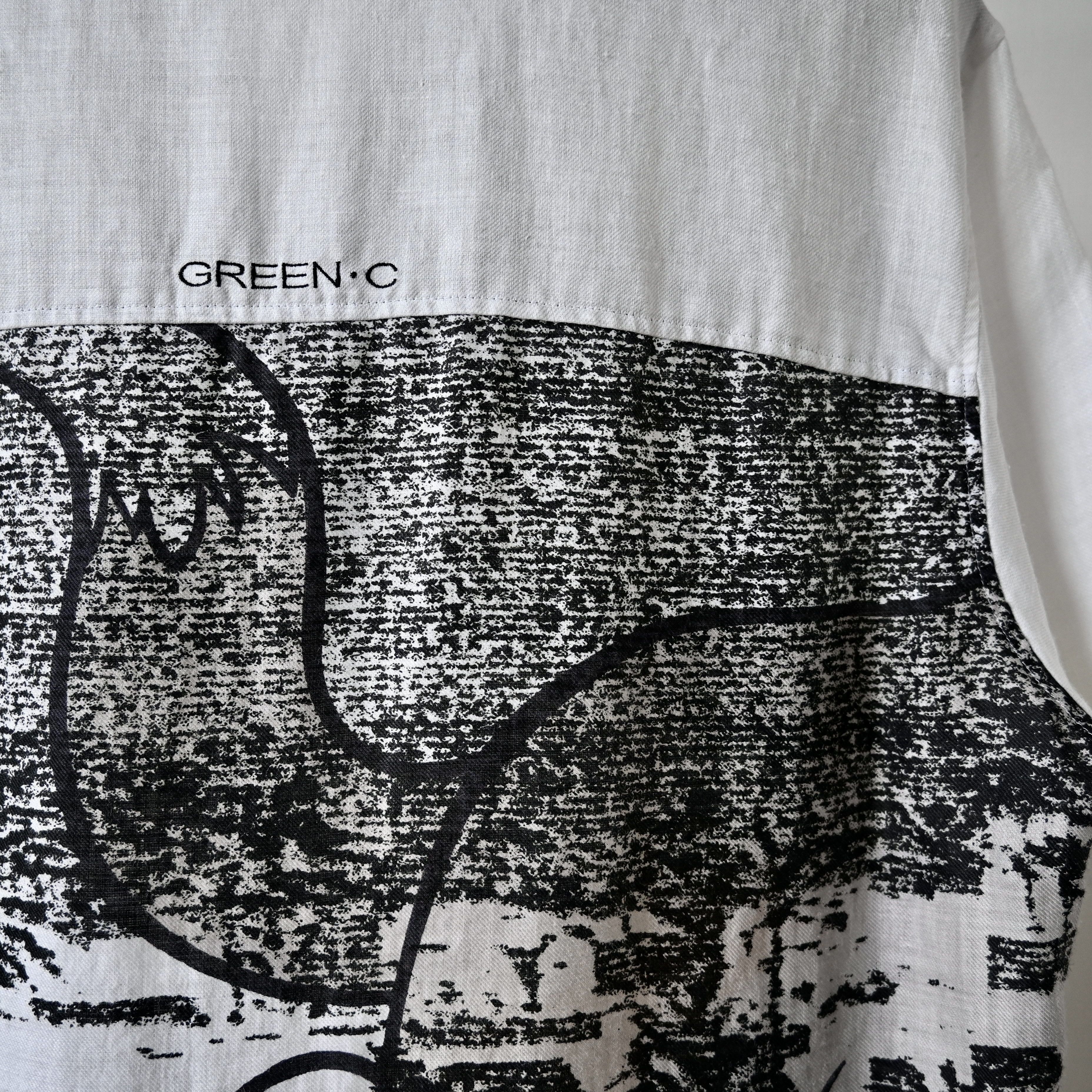 Japanese Brand 2000s GREEN CLUBS double silkscreened TOM&JERRY linen shirt Size US M / EU 48-50 / 2 - 3 Thumbnail