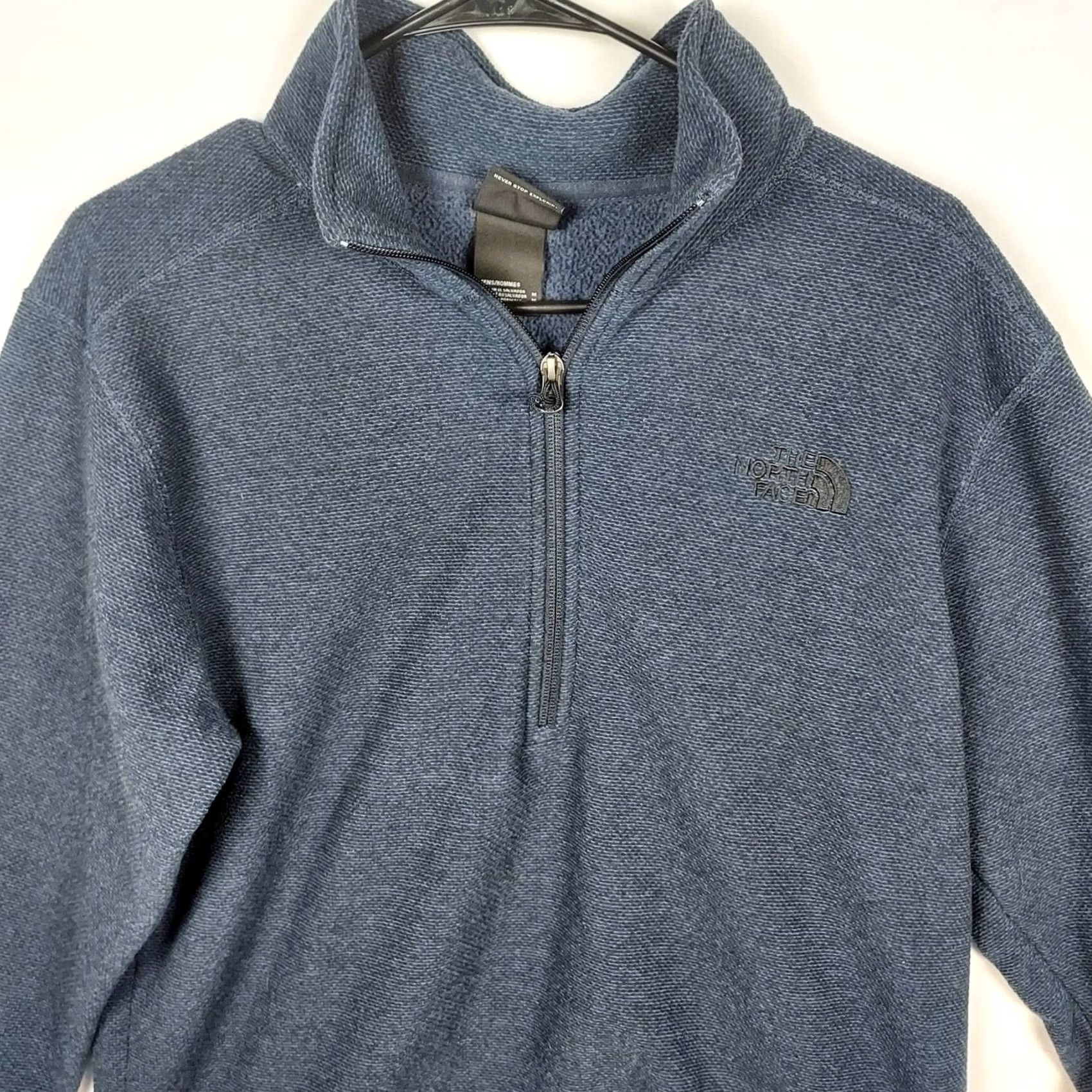 The North Face The North Face Mens Medium Quarter Zip Fleece Pullover Blue Outdoor Hiking Layer Sweatshirt Regular Modern 1/4 Zip Mens Size US M / EU 48-50 / 2 - 3 Thumbnail