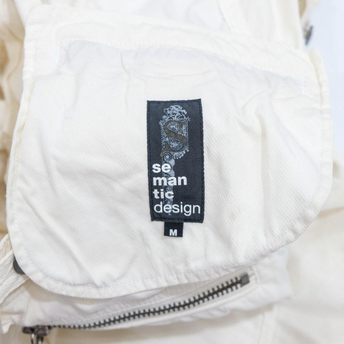 semanticdesign Semantic design straight leg multi zip cream white jeans Size US 32 / EU 48 - 6 Thumbnail