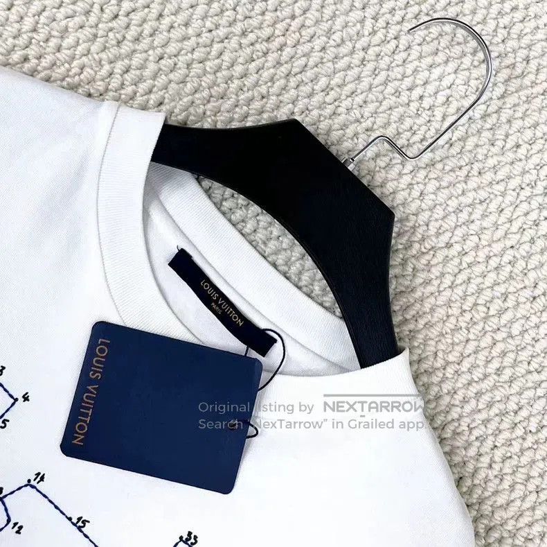 Louis Vuitton Louis Vuitton White Logo Embroidered T. Size US XS / EU 42 / 0 - 3 Thumbnail