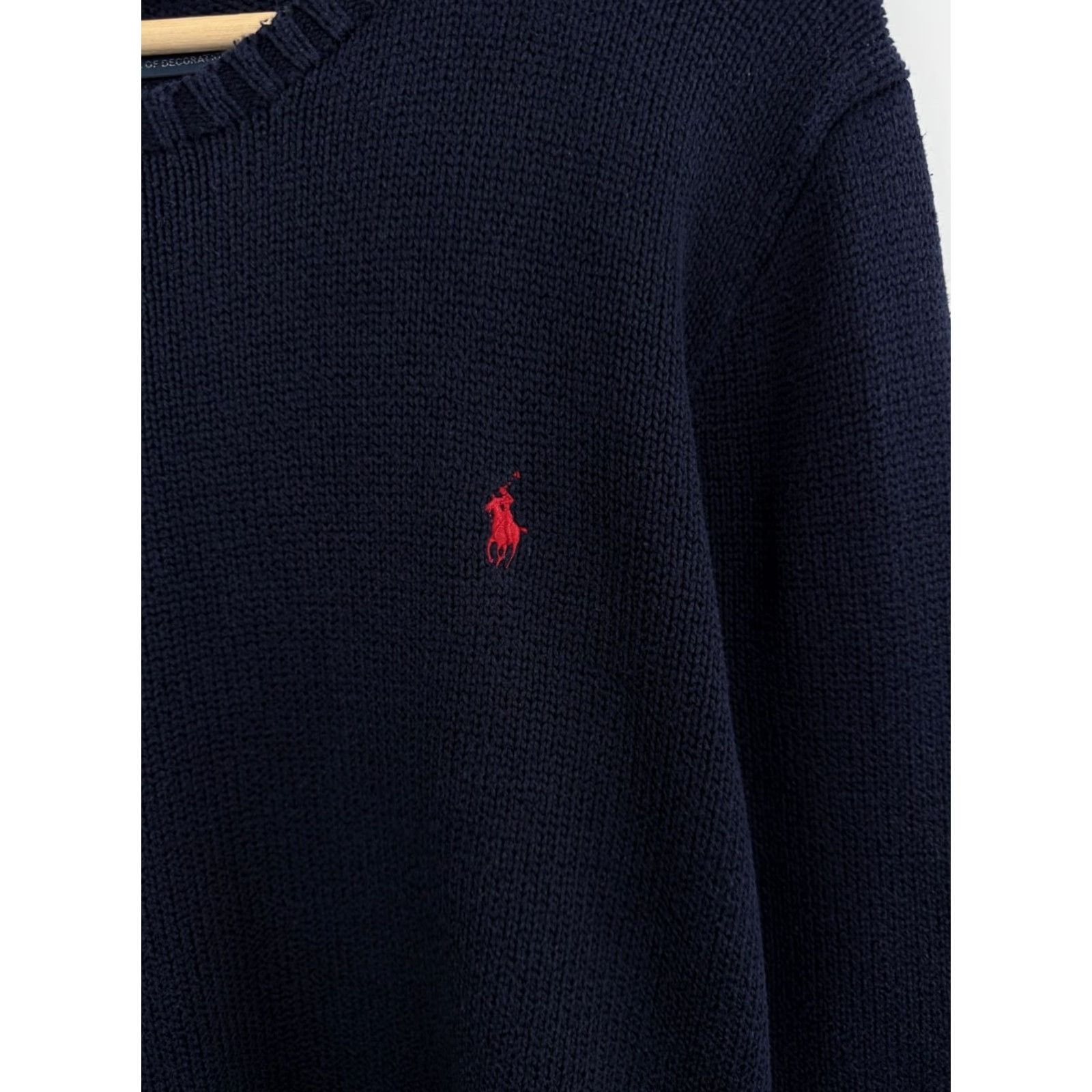 Ralph Lauren VINTAGE Ralph Lauren Sweater Dark Blue 90s Knitted Aran Size M Mens Size US M / EU 48-50 / 2 - 4 Thumbnail
