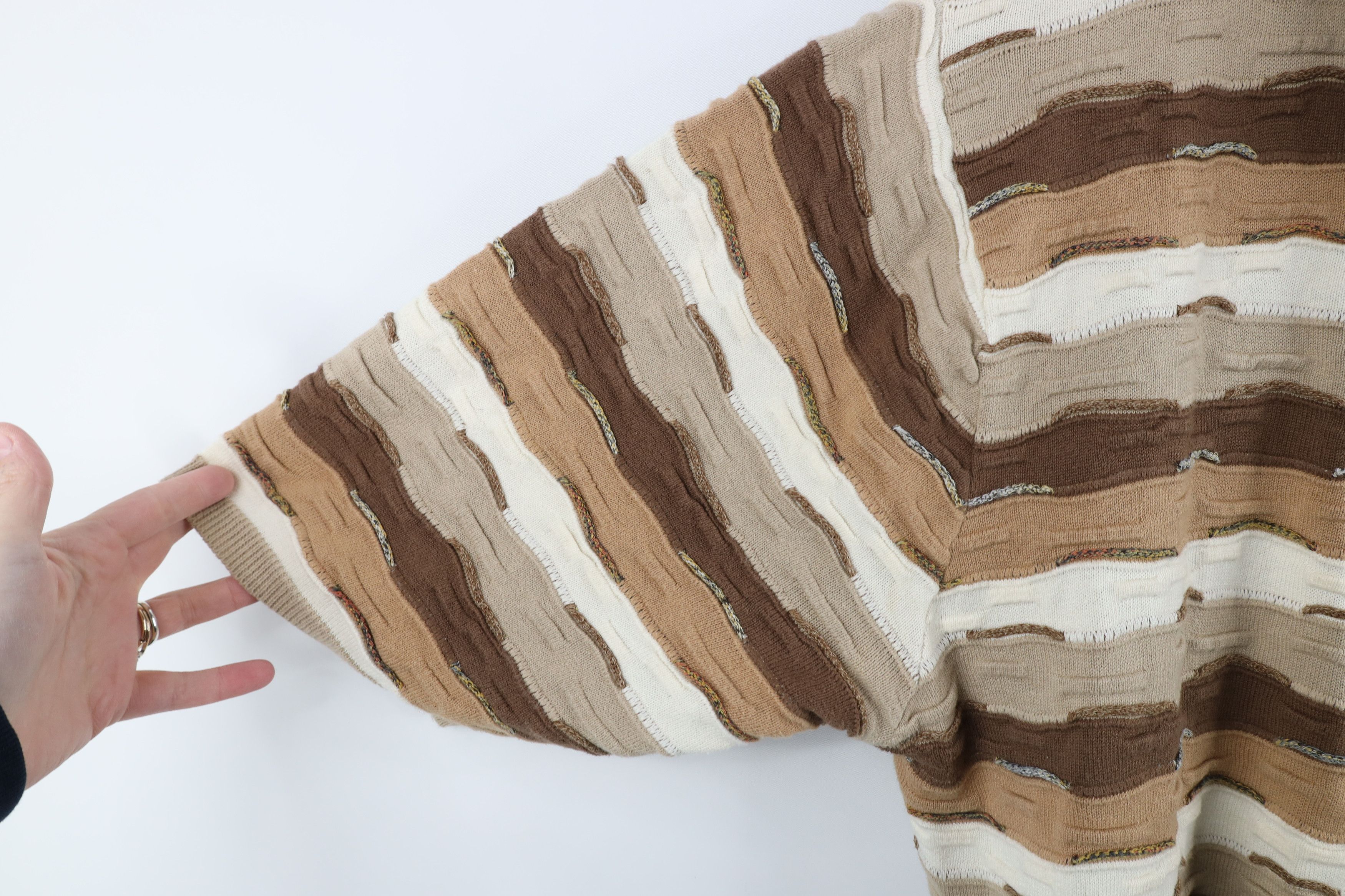 Vintage Vintage 90s Coogi Style Fleck Knit Short Sleeve Sweater Size US XXL / EU 58 / 5 - 6 Thumbnail