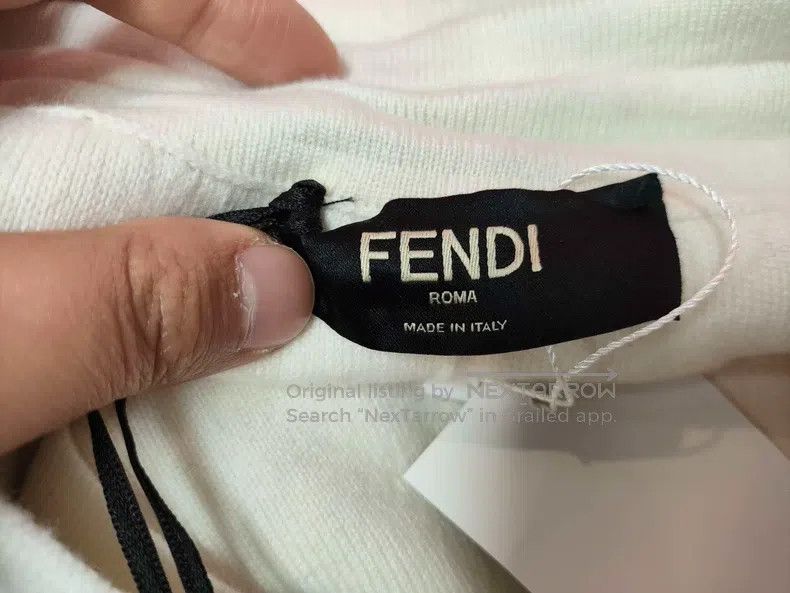 Fendi Fendi White side stripe logo cashmere leisure pants Size US 32 / EU 48 - 3 Thumbnail