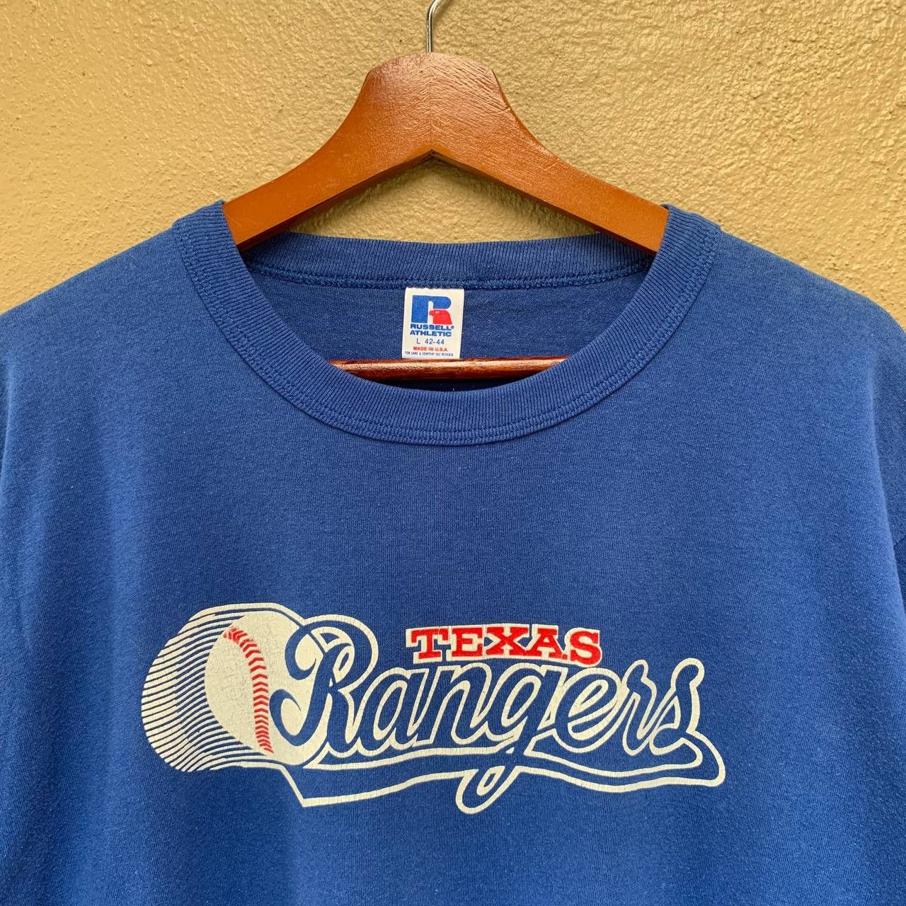Russell Athletic Vintage 90s TEXAS RANGERS Baseball T-shirt Size US L / EU 52-54 / 3 - 3 Thumbnail