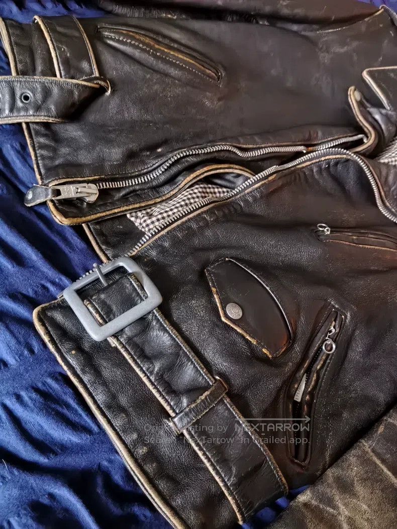 Schott Schott Motorcycle leather coat Size US L / EU 52-54 / 3 - 8 Thumbnail