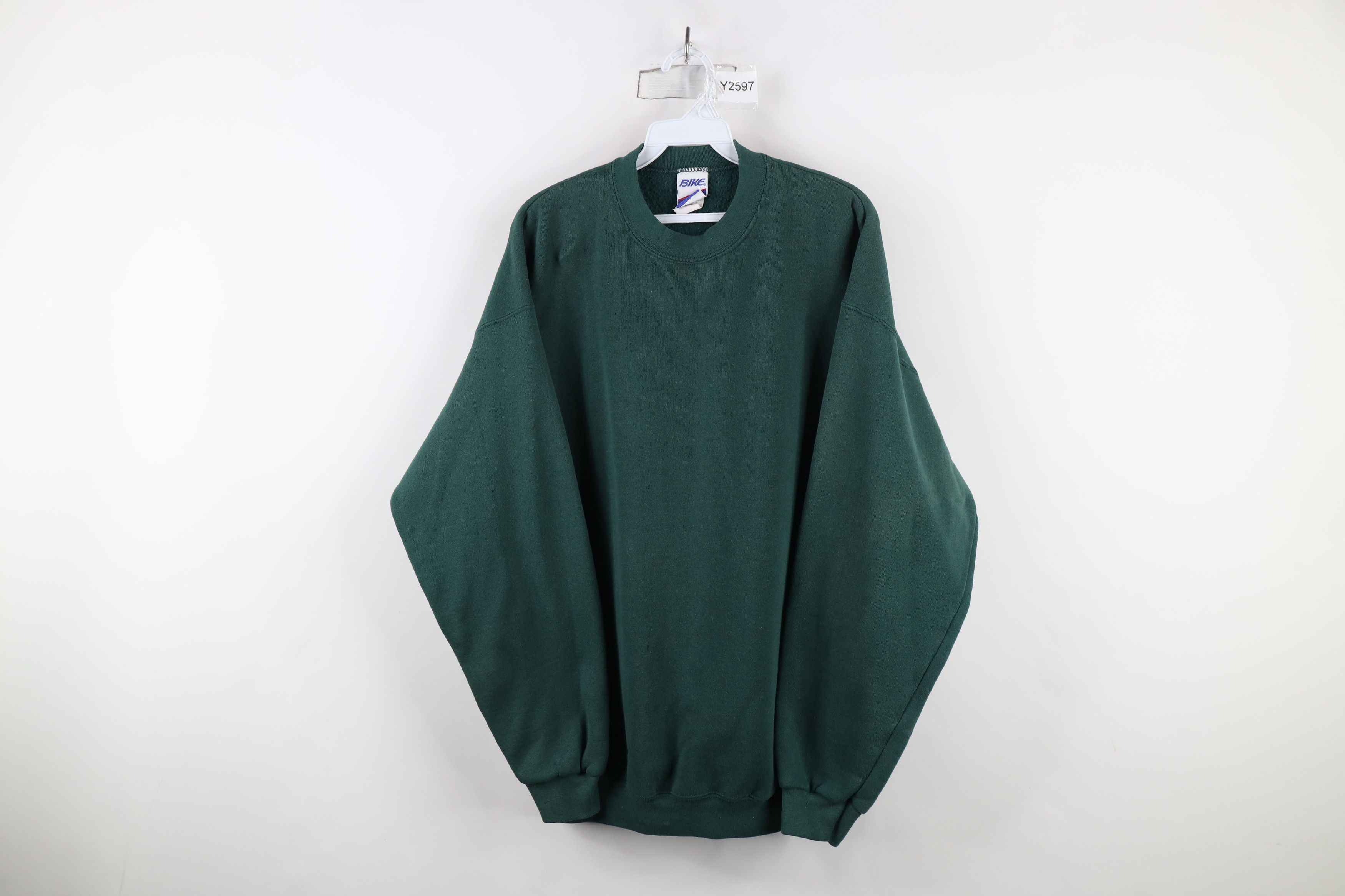 Vintage Vintage 90s Streetwear Crewneck Sweatshirt Hunter Green USA Size US XL / EU 56 / 4 - 1 Thumbnail