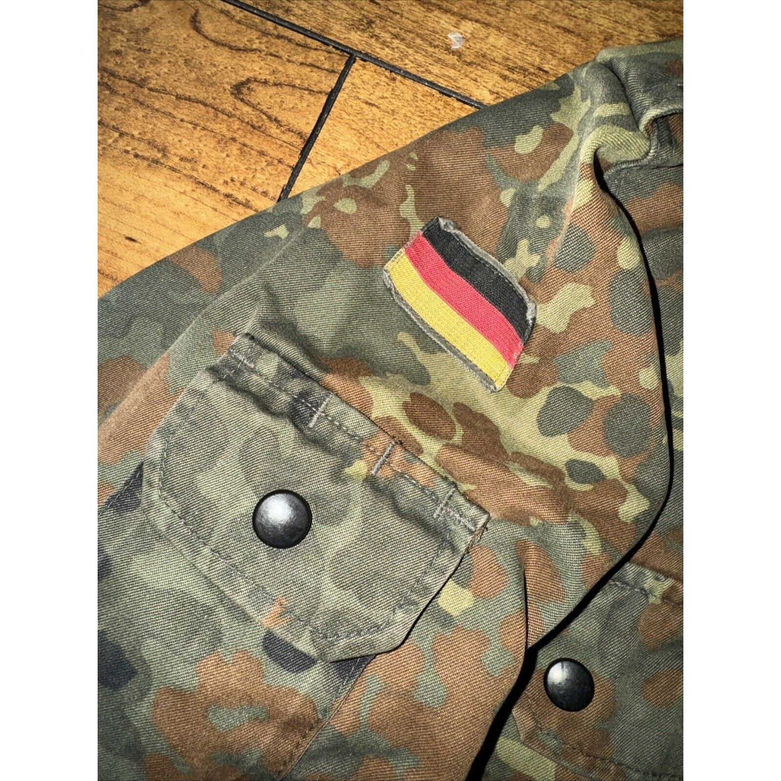 Other Vintage Germany Camo Military Jacket Medium 20x25 Green Size US M / EU 48-50 / 2 - 3 Thumbnail