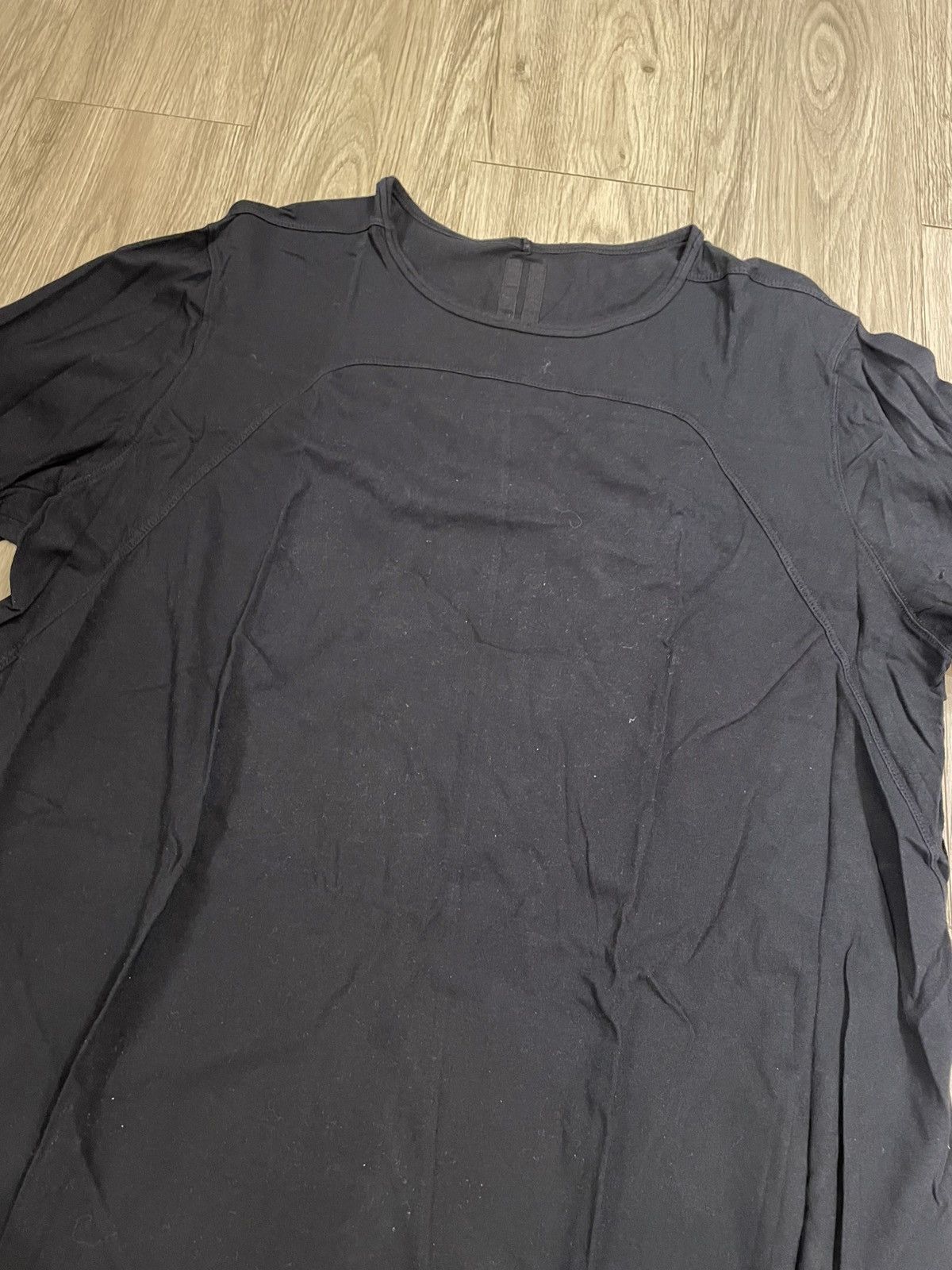 Rick Owens Drkshdw Rick Owens Geo LS Black Tee Size US XL / EU 56 / 4 - 8 Thumbnail