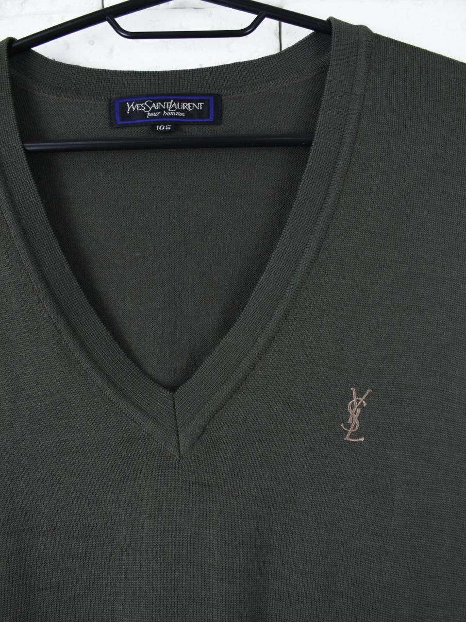 Yves Saint Laurent Yves Saint Laurent Knit Vest Vintage YSL Sweater Size US L / EU 52-54 / 3 - 3 Thumbnail