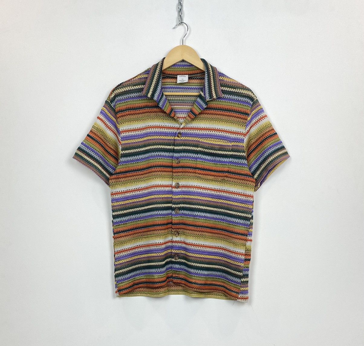 Urban Outfitters Urban Outfitters Colorful Crazy Knit Shirt Short Sleeve Y2K Size US S / EU 44-46 / 1 - 1 Thumbnail