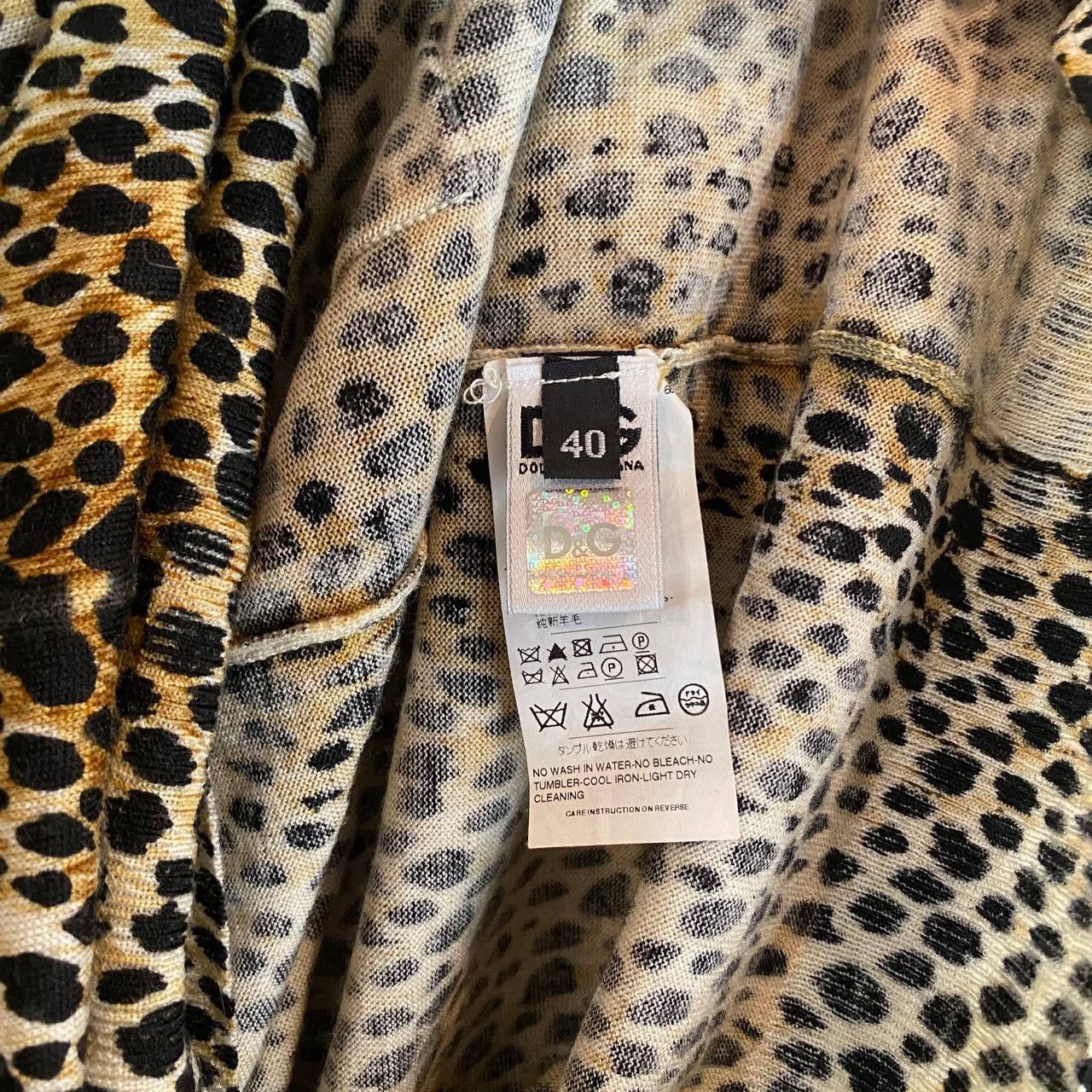 Dolce & Gabbana Dolche Gabbana Womens 100% Narutal Wool Leopard Cardigan Size S / US 4 / IT 40 - 6 Thumbnail