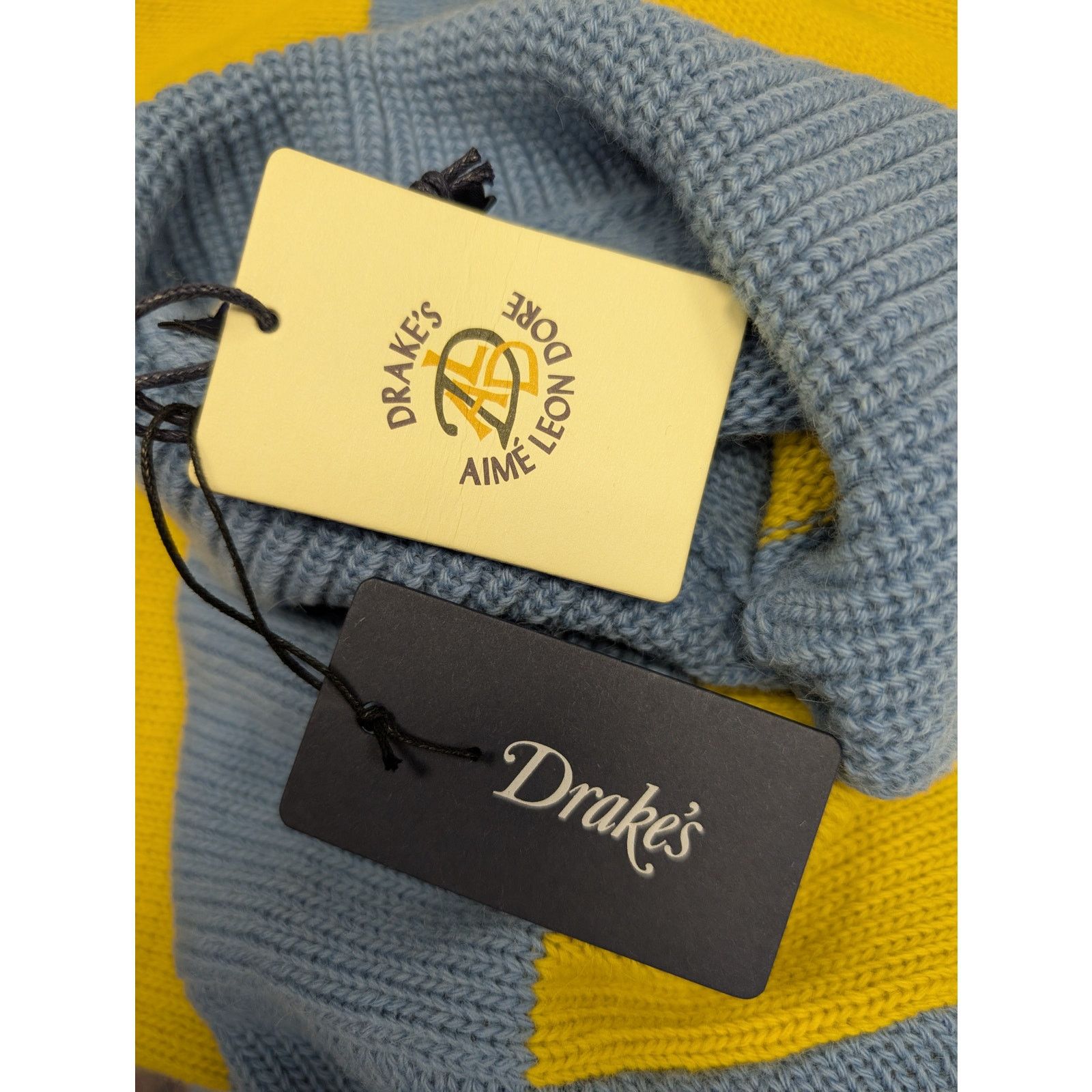 Aime Leon Dore × Drake's o1rshd1 ALD Stripe Integral Collar Full Sleeve Sweater Size US L / EU 52-54 / 3 - 12 Thumbnail