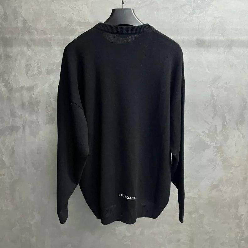 Balenciaga Balenciaga Black monogrammed Logo embroidered casual crewn Size S / US 4 / IT 40 - 2 Thumbnail