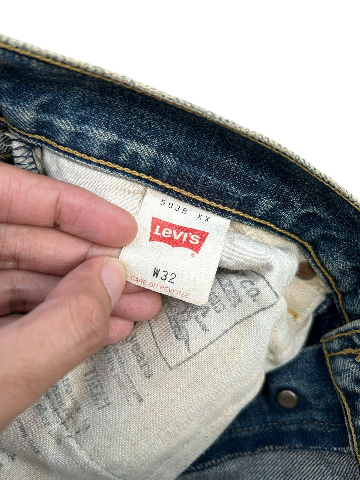Kapital Vintage Levis Big E Selvedge Rusty Distressed Denim Jeans Size US 32 / EU 48 - 8 Thumbnail