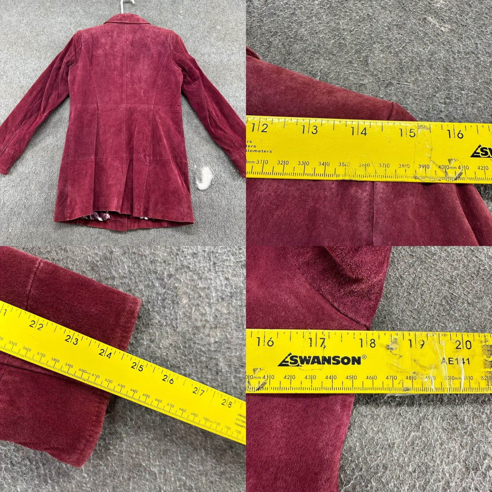 Vintage VINTAGE Dennis Basso Jacket Women XS Purple Lined Leather Suede Long Y2K Size XS / US 0-2 / IT 36-38 - 8 Thumbnail