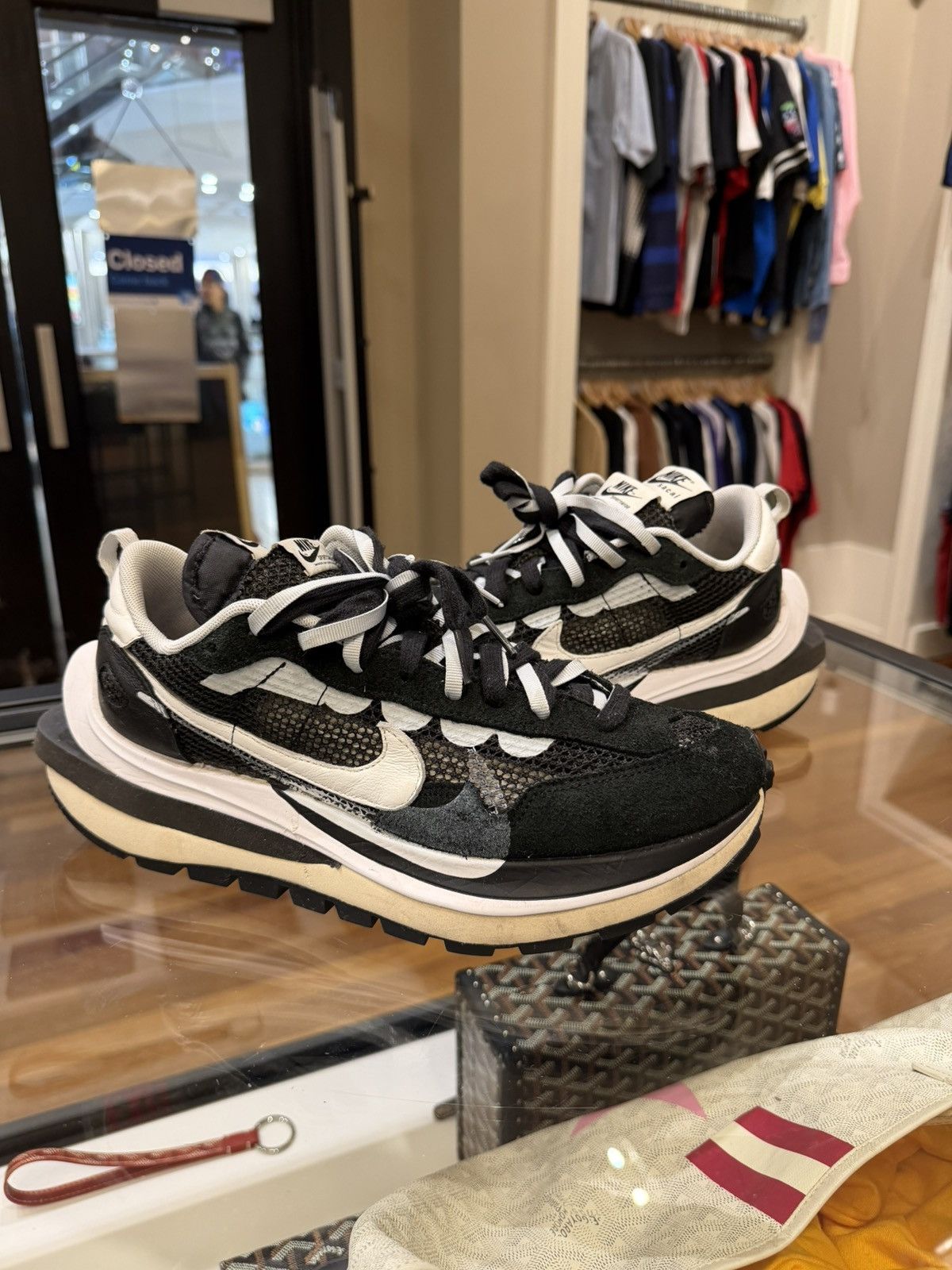 Nike × Sacai Sacai x Nike Vaporwaffle - Black White Size US 8 / EU 41 - 1 Thumbnail