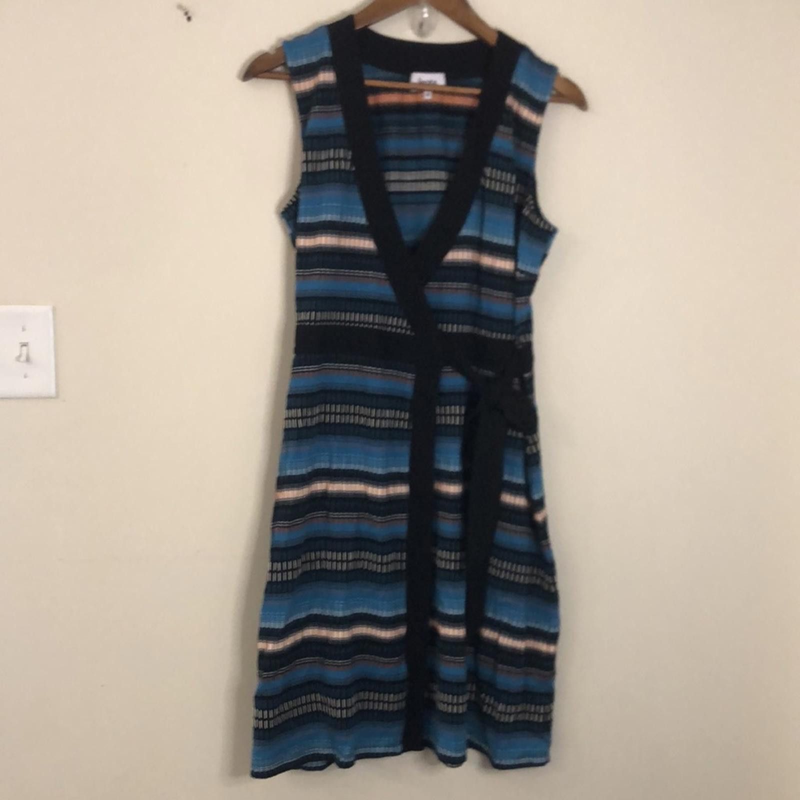 Warren Lotas Leota Wrap colorful sleeveless midi dress SZ Medium Size M / US 6-8 / IT 42-44 - 4 Thumbnail