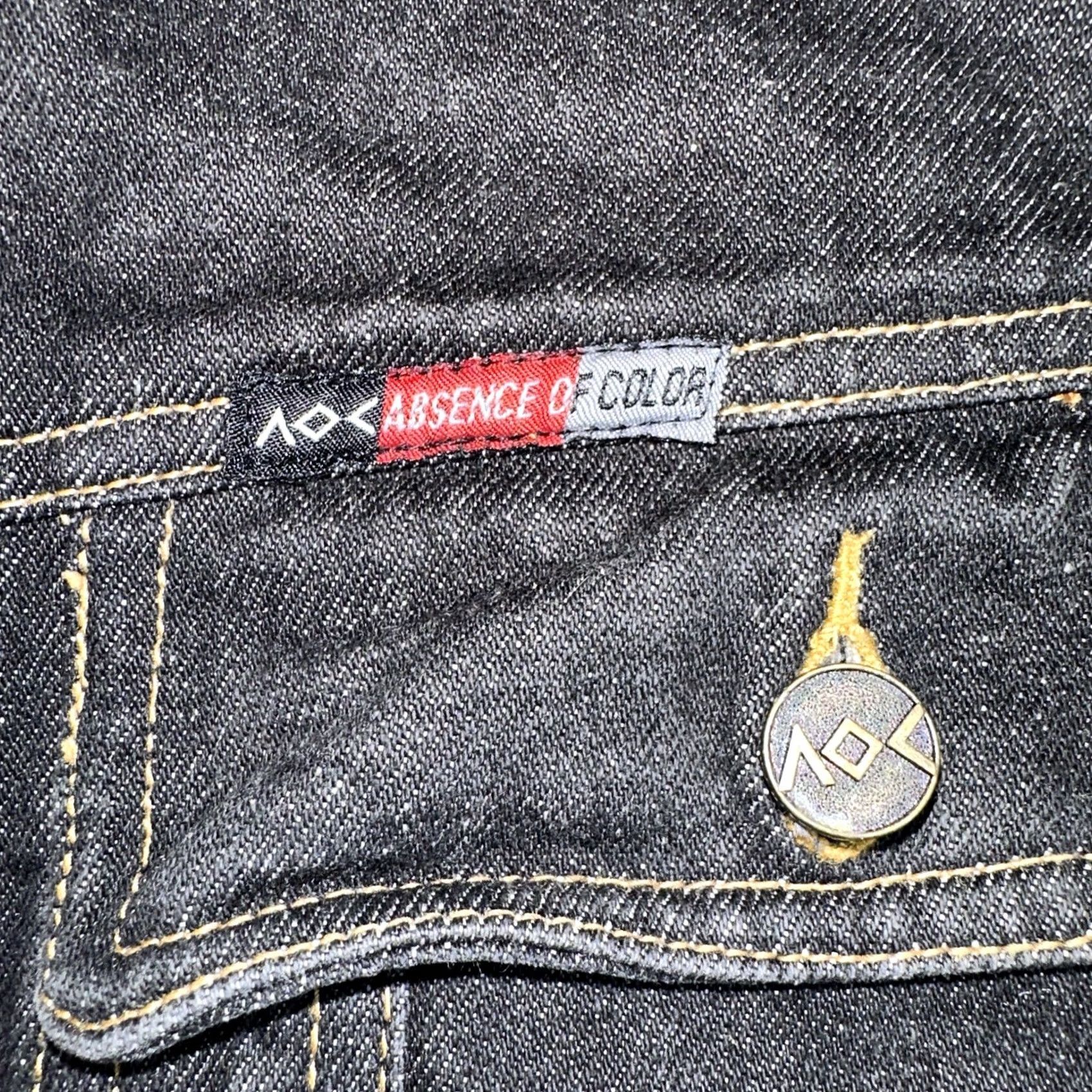 Vintage VINTAGE Men’s Jacket Jean 2XL Black 90s Y2K Mens Size US 39 - 3 Thumbnail