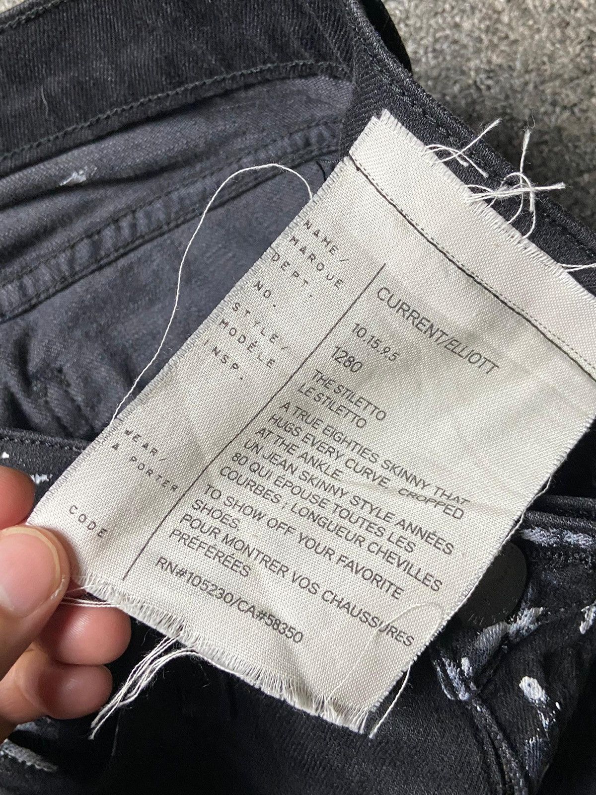 Current/Elliot Vintage Current/Elliot Stilleto Trucker Paint Jeans (140) Size US 29 - 4 Thumbnail