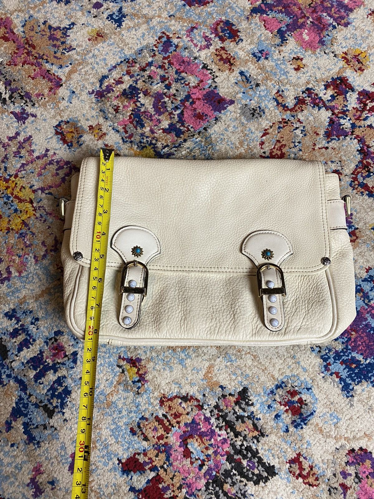 Japanese Brand × Other × Vintage Vintage Japan full grained White Leather Artisan Messenger Size ONE SIZE - 21 Thumbnail