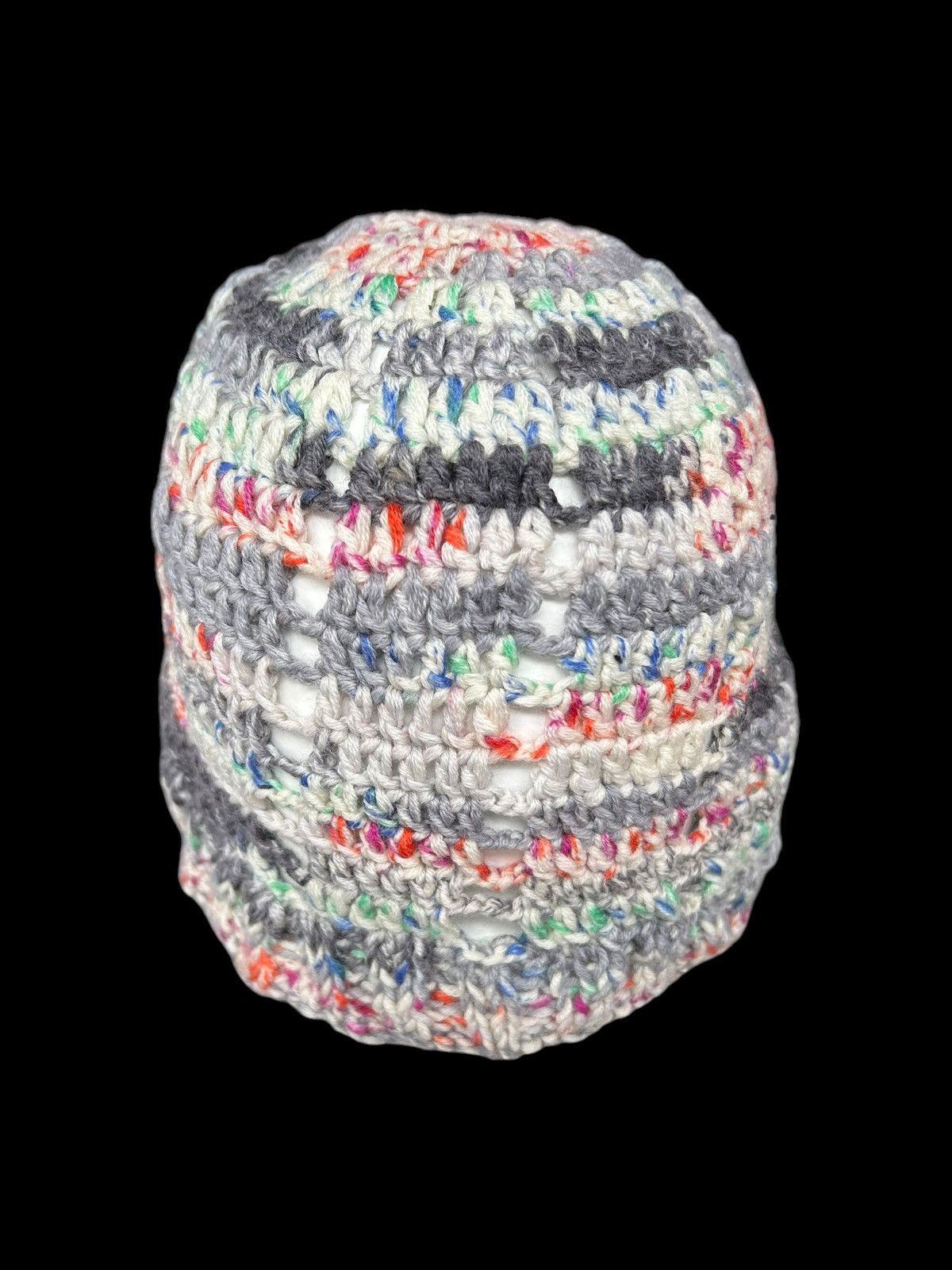 Japanese Brand × Kapital × Vintage Crochet Knitted Distressed Design Beanie Hats Handmade☠️☠️ Size ONE SIZE - 4 Thumbnail