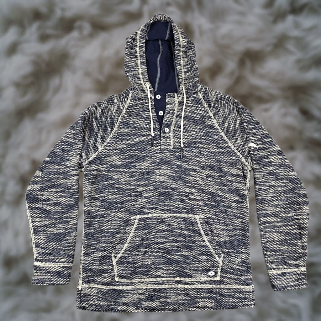 Tommy Bahama Tommy Bahama Hoodie Mens M Blue Fleece Henley Kangaroo Pocket Pullover Size US M / EU 48-50 / 2 - 1 Thumbnail
