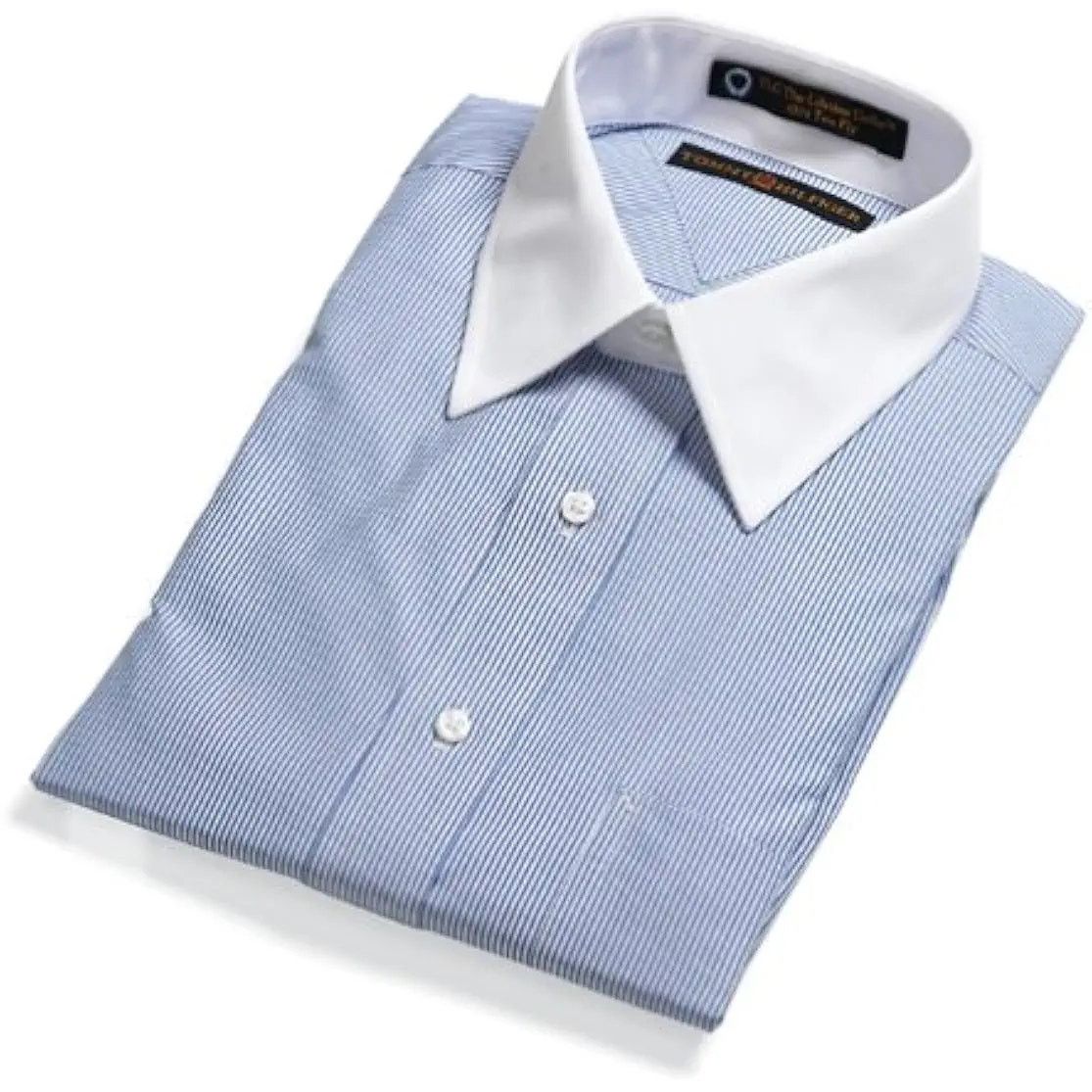 Tommy Hilfiger Tommy Hilfiger Blue Striped Button Up - Men's Shirt - Large Size US L / EU 52-54 / 3 - 1 Thumbnail