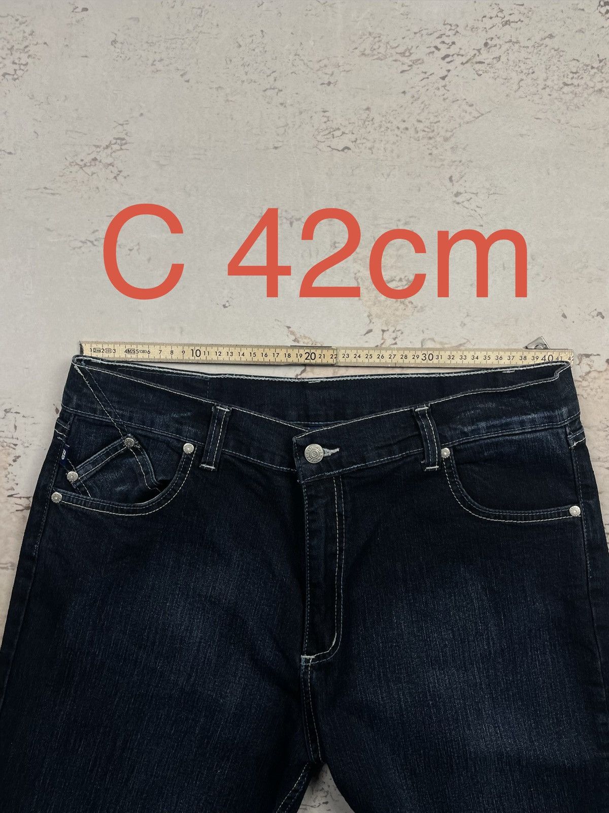 Victoria Beckham Victoria Beckham W34 L32 Jeans – Bootcut Fit, Navy, Drip egv Size 34" / US 12 / IT 48 - 10 Thumbnail